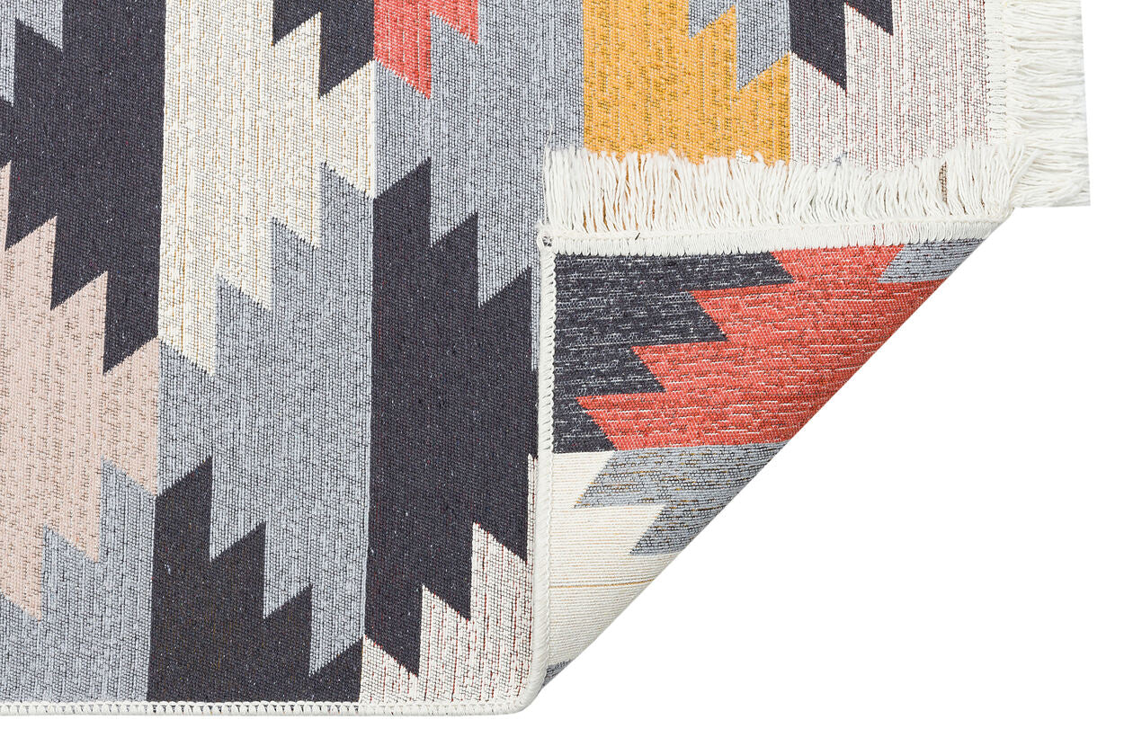 Arya AR 20 Çok Renkli - Yıkanabilir Çift Taraflı Modern Dokuma Kilim