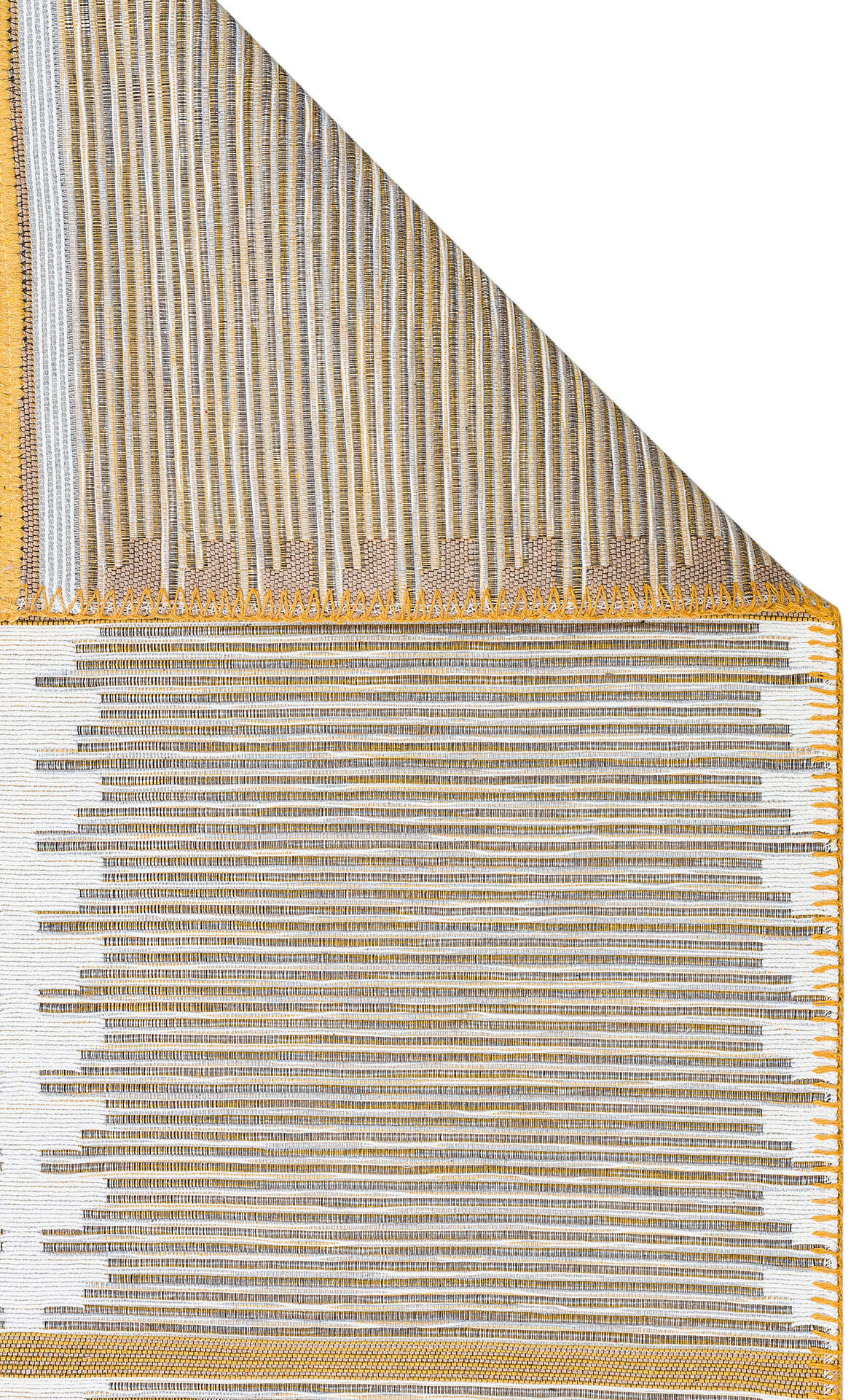 ARC 01 WHITE YELLOW - ARYA CRAFT - Hav Toz Vermez Yıkanabilir Modern Desenli Dokuma Kilim
