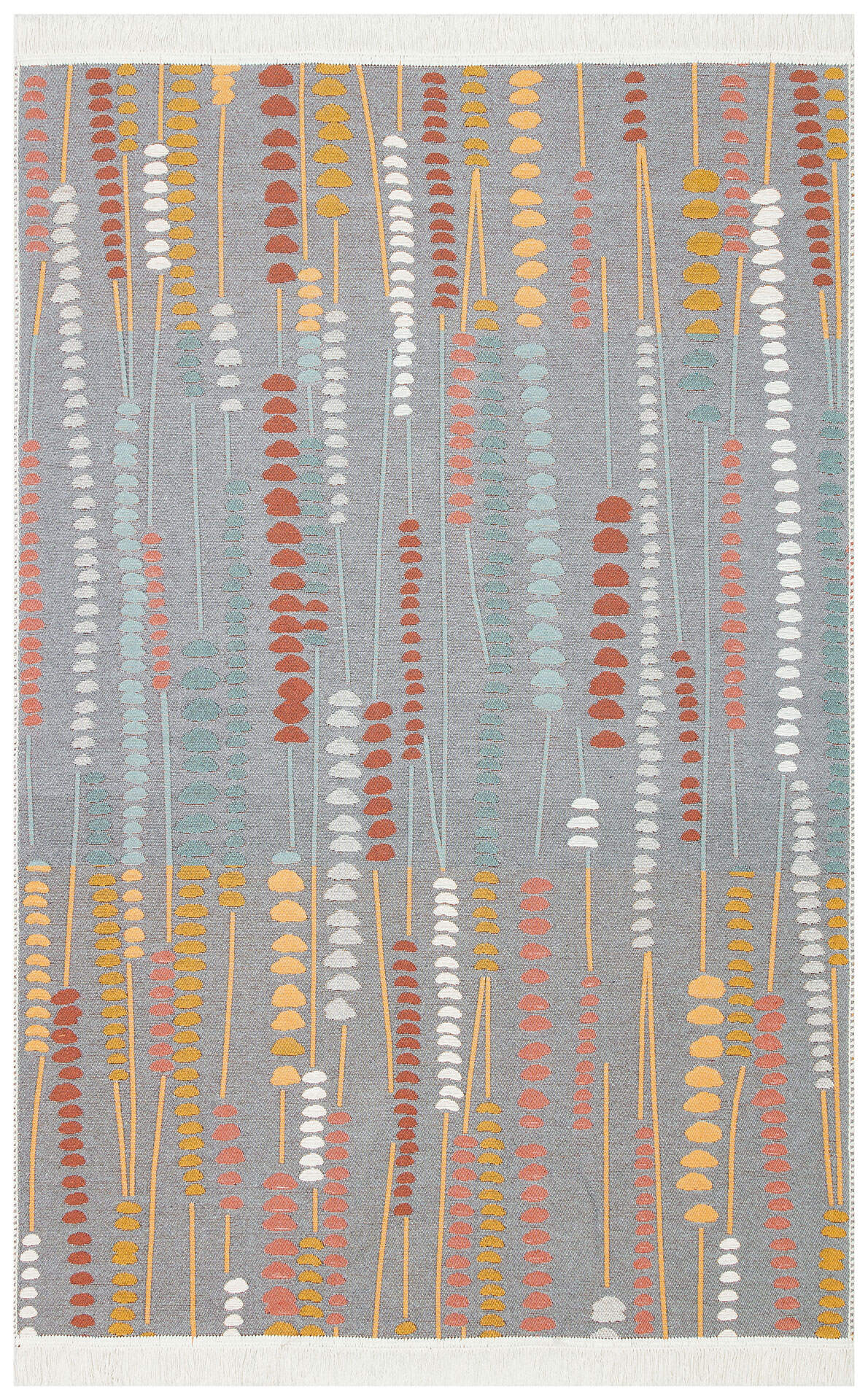 Arya AR 34 Çok Renkli - Yıkanabilir Çift Taraflı Modern Dokuma Kilim