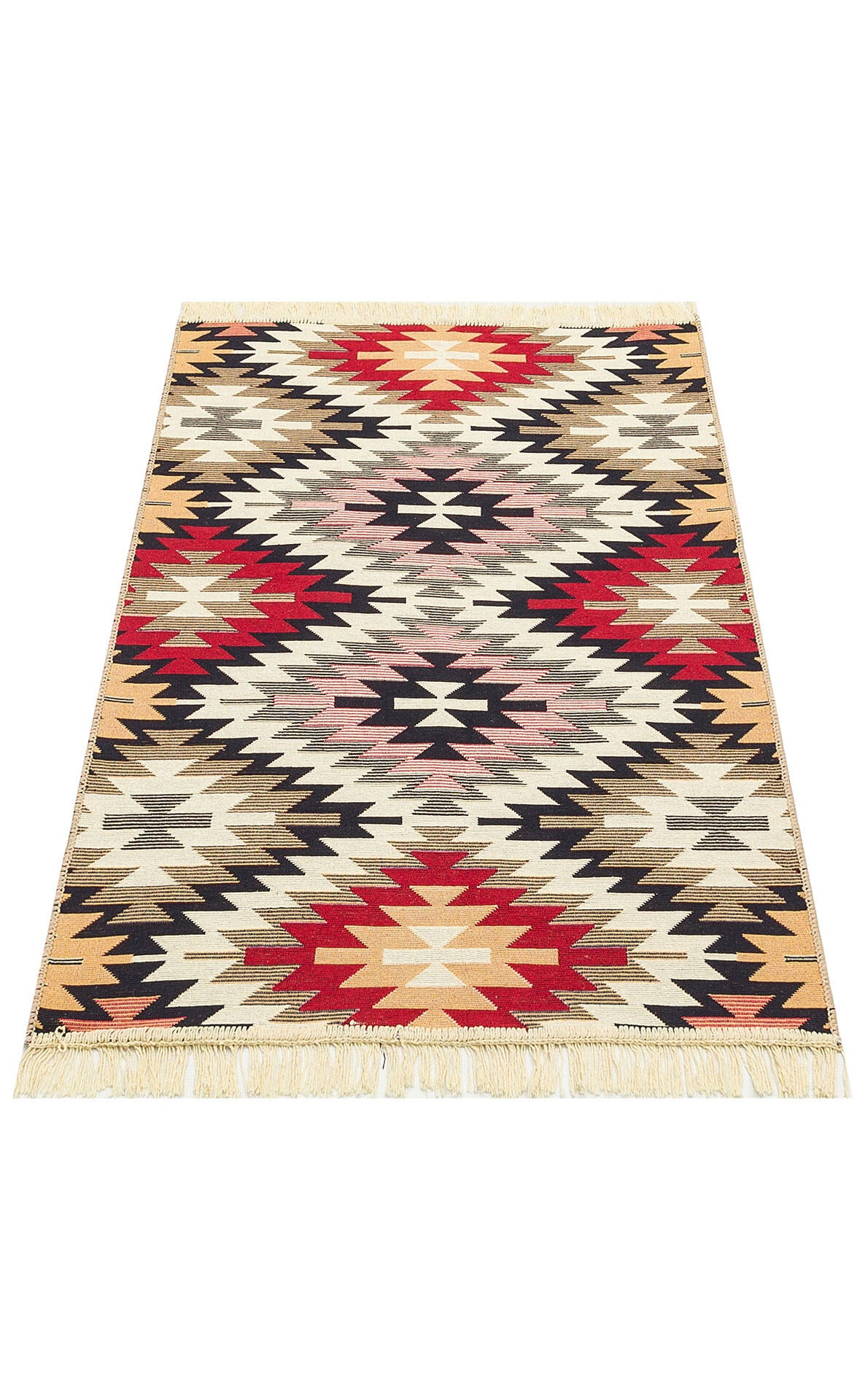 Arya AR 33 Kırmızı - Yıkanabilir Çift Taraflı Modern Dokuma Kilim