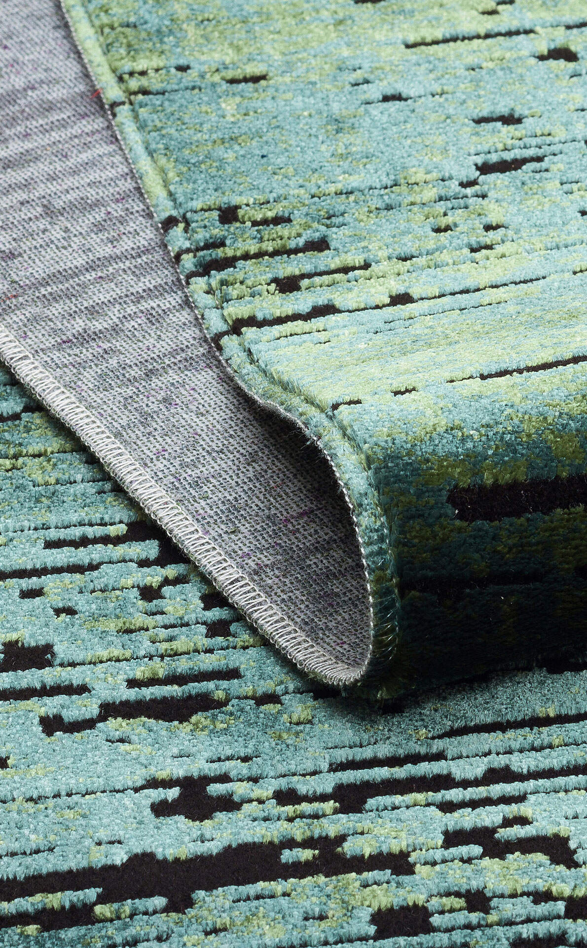 ST 20 GREEN XW - SATEEN - Hav Toz Vermez Yıkanabilir Kaymaz İnce Dokuma Modern Halı