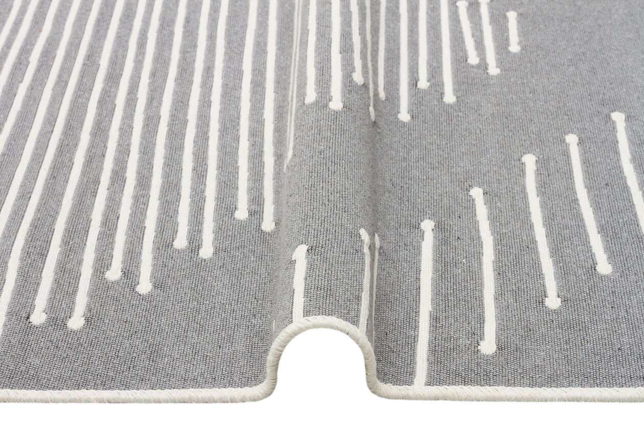 Arya AR 15 Gri - Yıkanabilir Çift Taraflı Modern Dokuma Kilim