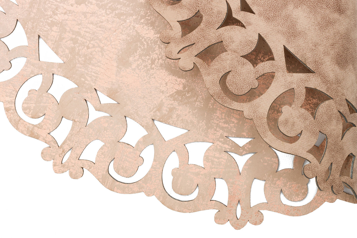 BNC 05 BEIGE COPPER Q - BIANCA - Klasik Ve Modern İşlemeli ve Oymalı Halı, Bordürlü Suni Deri Halı