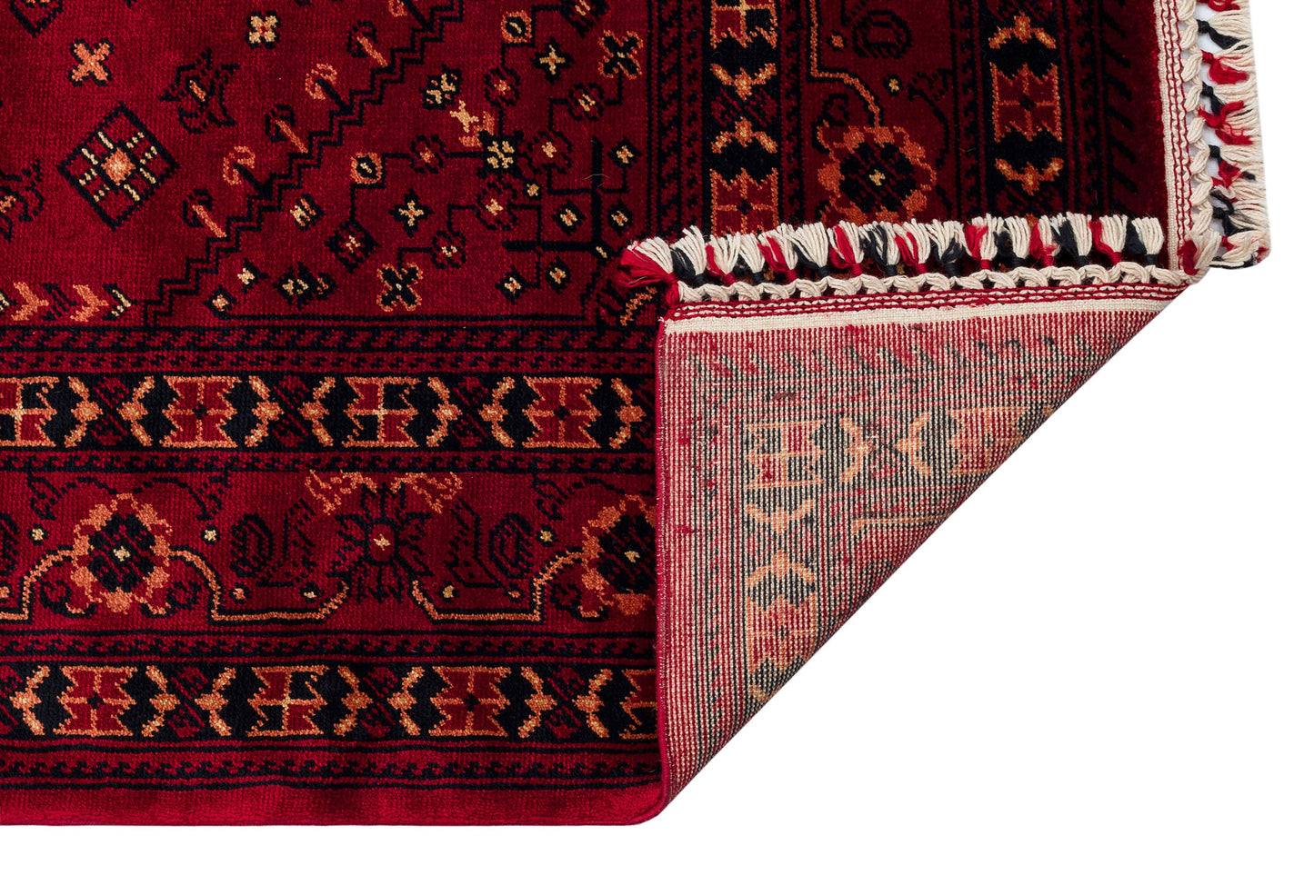 961 RED - NOSTALJI - Afgan / Yağcıbedir Desenli El Emeği ile Özel Tezgahlarda Üretilen