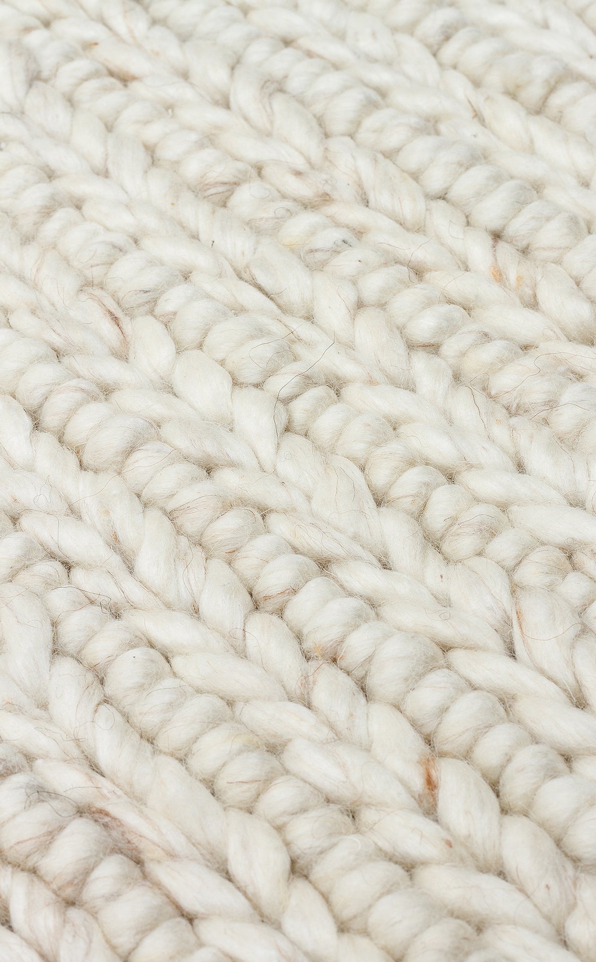 JD 07 L.BEIGE - JADE - Naturel Kazak Örgü Desenli El Dokuma Örgü Halı