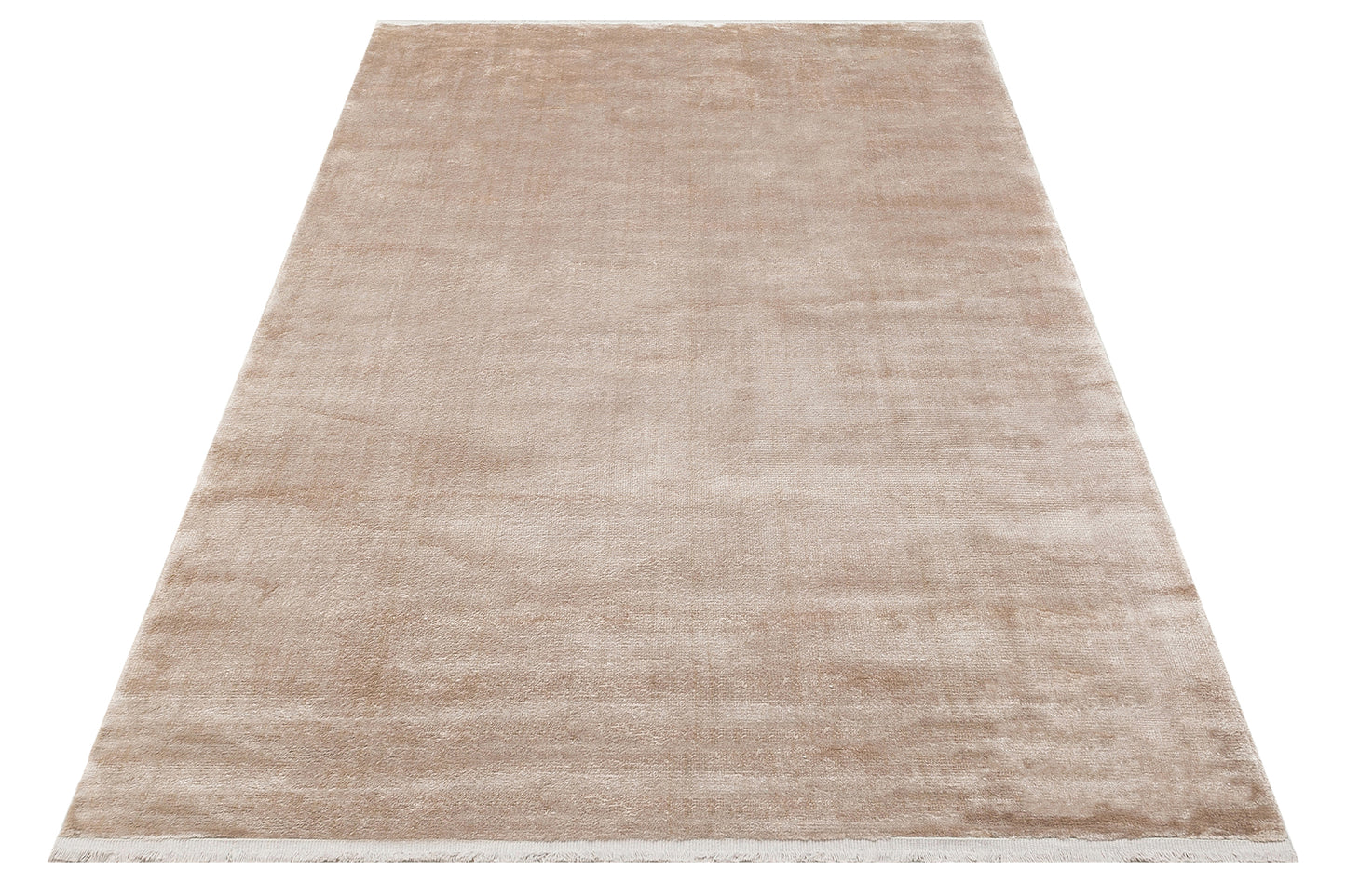 VT PLAIN BEIGE TN - VELVET - Düz Renk El Emeği ile Özel Tezgahlarda Üretilen Viskon Uşak Halısı