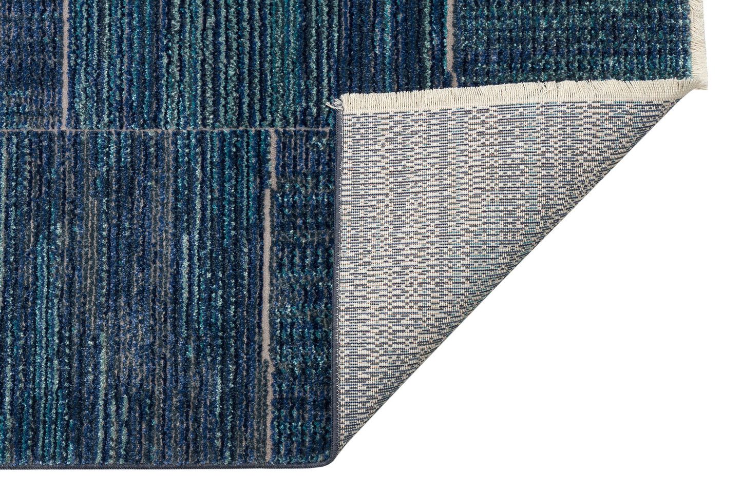 LT 02 NAVY - LOTTO - Hav Toz Vermez Modern Sade Desenli Makine Halısı