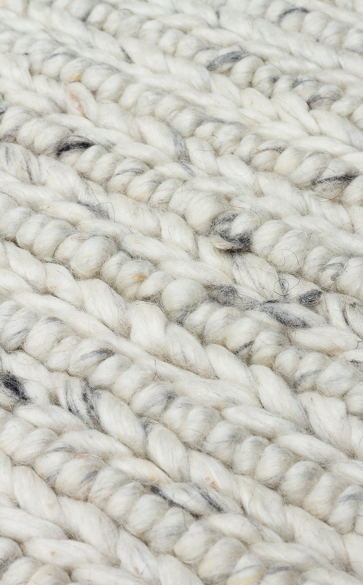 JD 07 L.GREY - JADE - Naturel Kazak Örgü Desenli El Dokuma Örgü Halı
