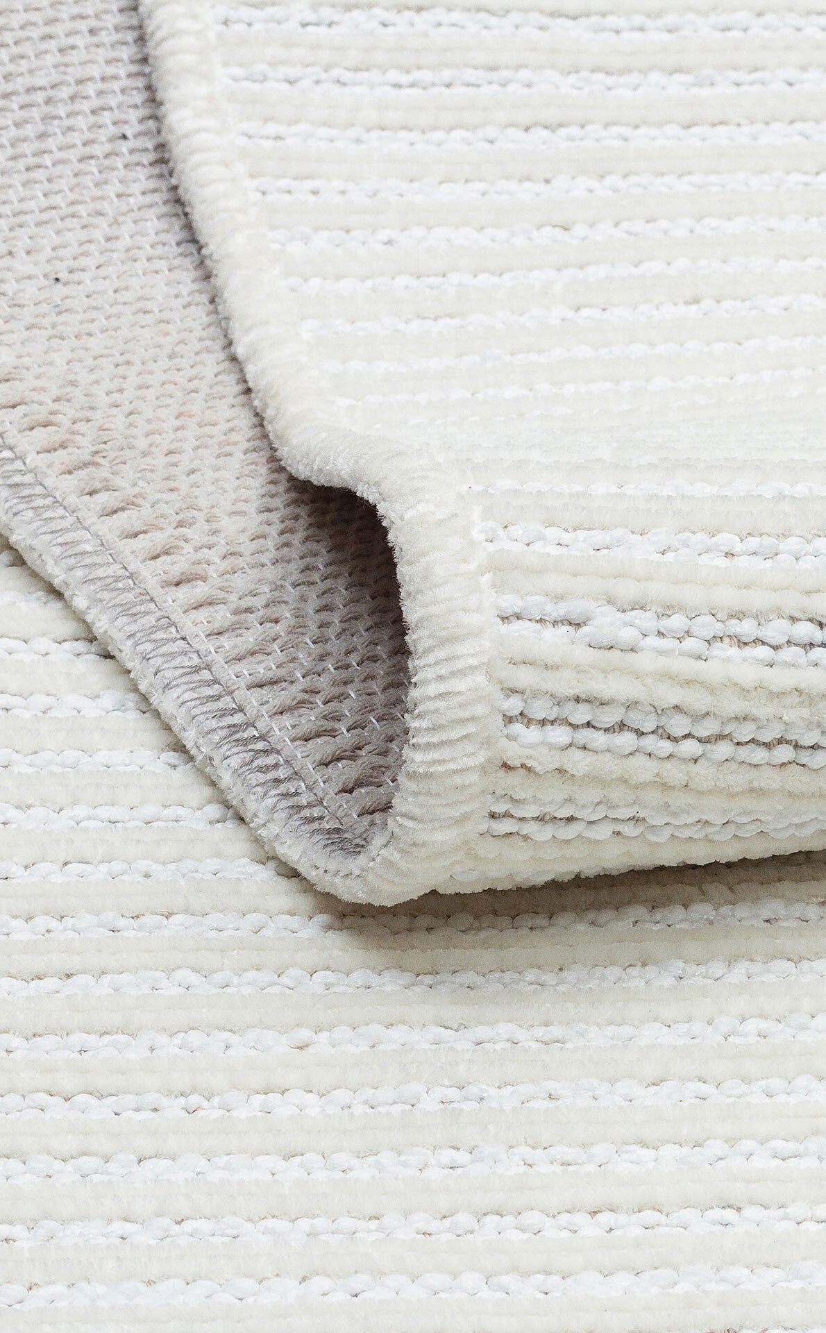 Ada Plain Krem - Yıkanabilir Kaymaz Hav Yapmaz Modern Düz Dokuma Kilim