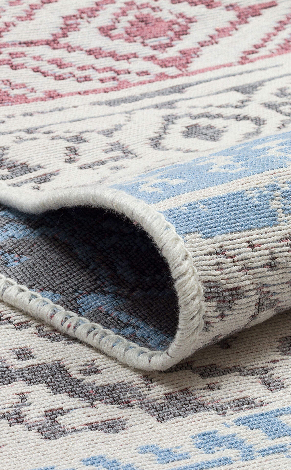 AR 04 PINK AQUA - ARYA - Yıkanabilir Çift Taraflı Modern Desenli Dokuma Kilim