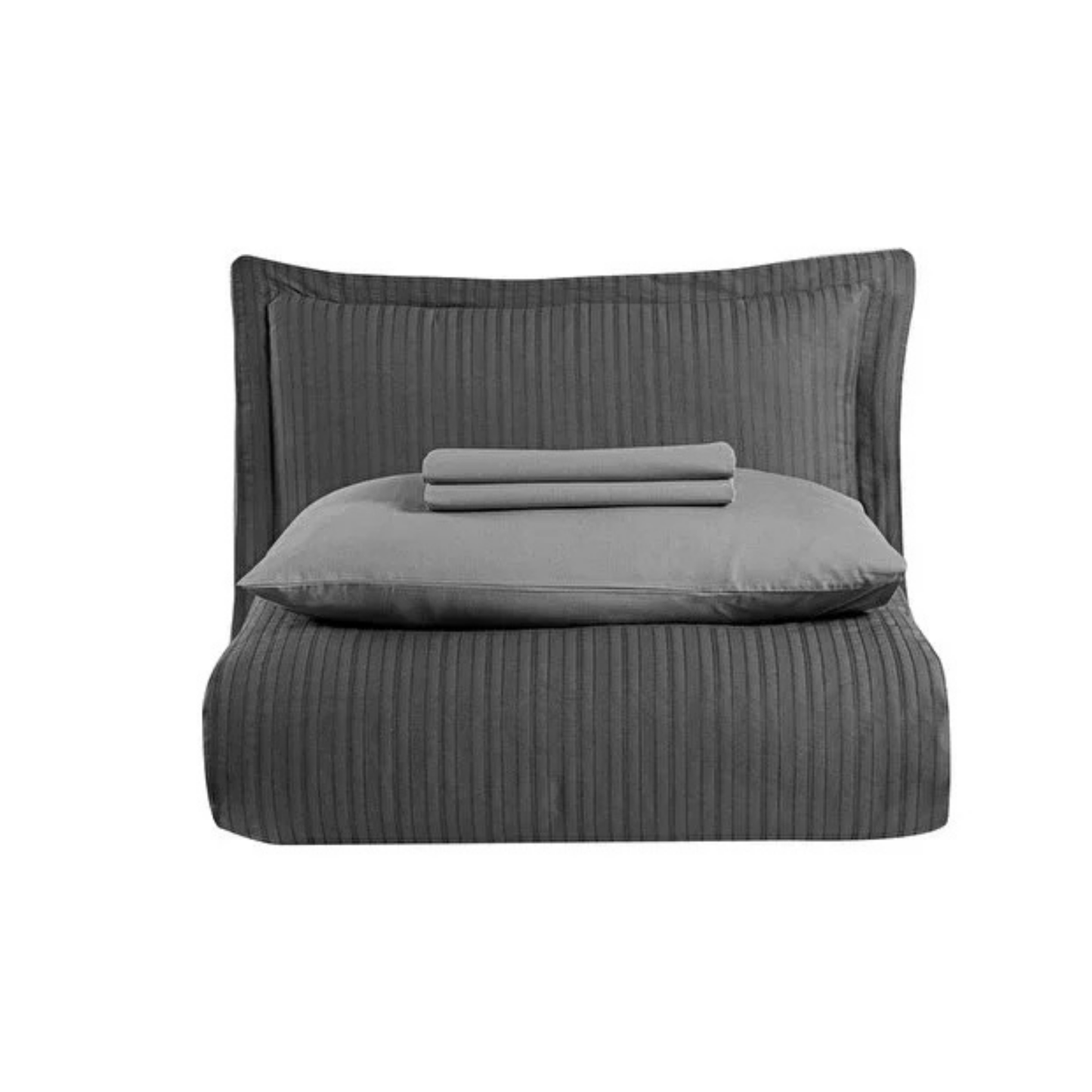 Armürlü Nevresim Takımı Antrasit - Çift Kişilik