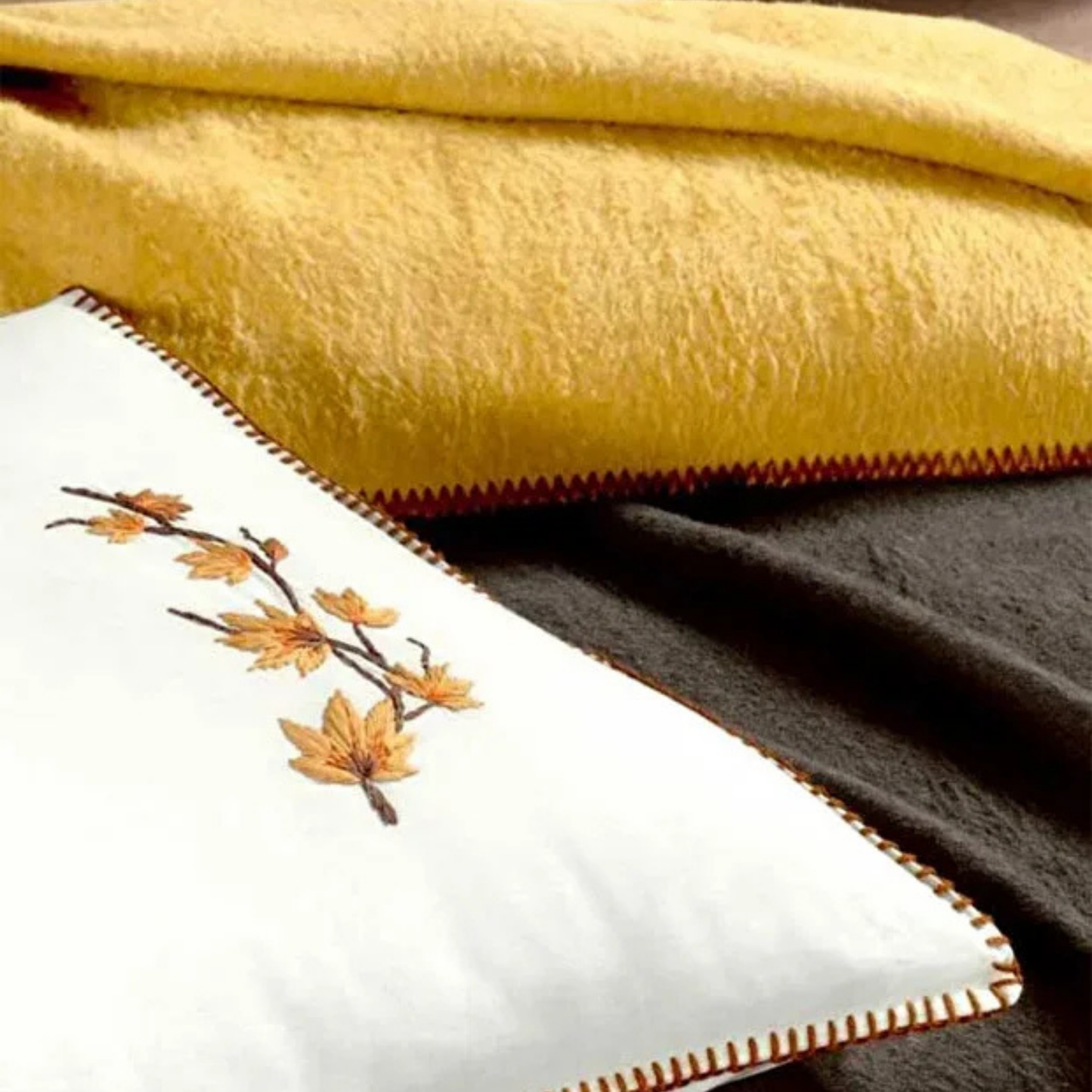 Nakışlı Battaniye Takımı Çınar Çift Kişilik