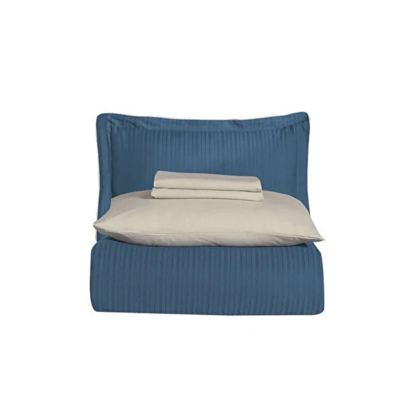 Armürlü Nevresim Takımı İndigo Çift Kişilik