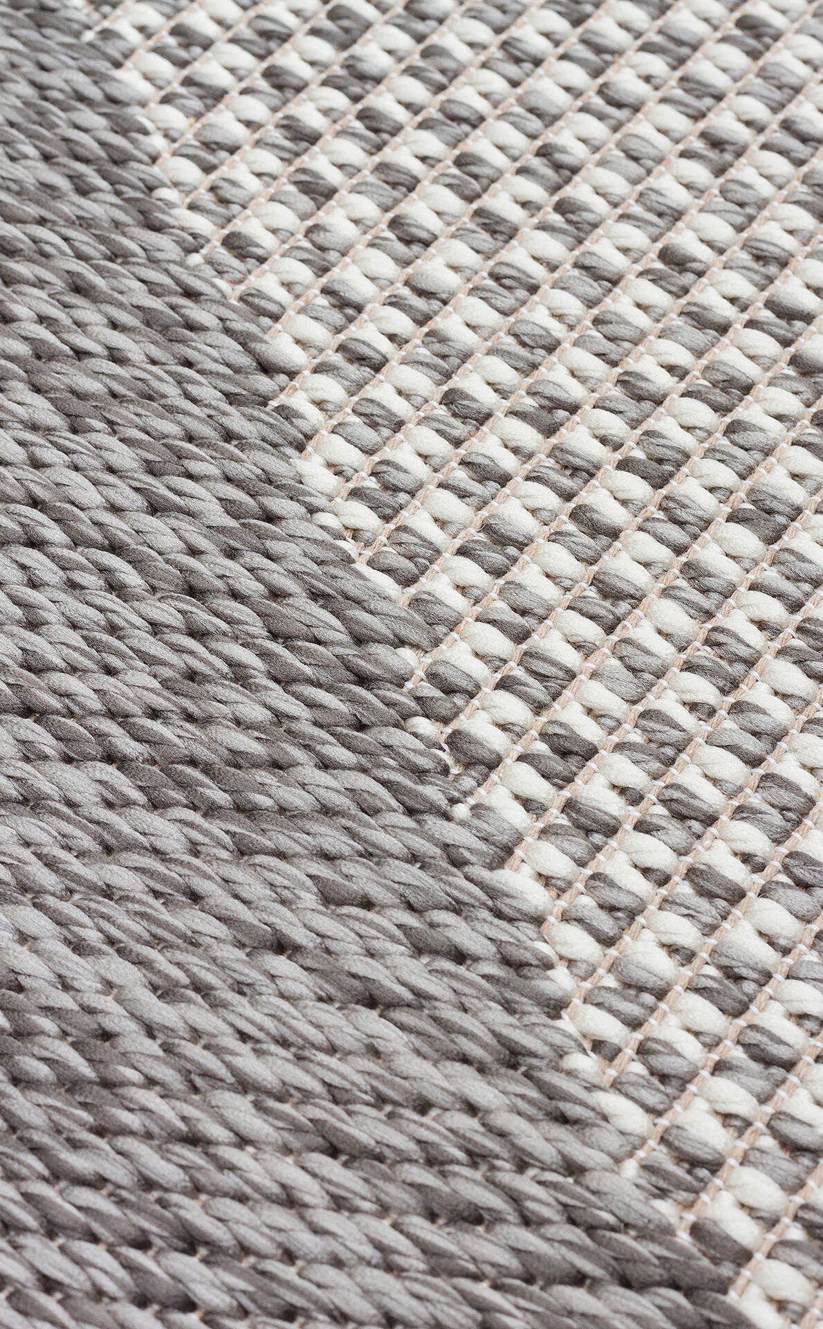 Mono MNO 03 Gri - Yıkanabilir Kaymaz Kilim Halı