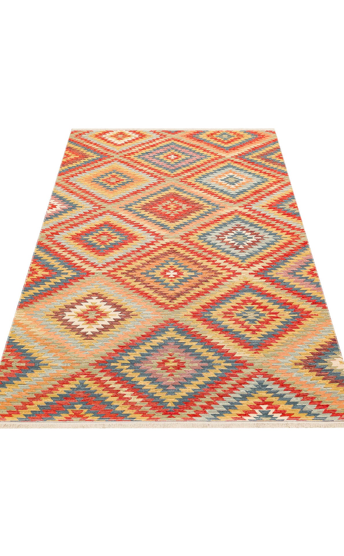 Nomad NMD 07 Toprak - Çift Taraflı Yıkanabilir Kilim | Otantik Kilim