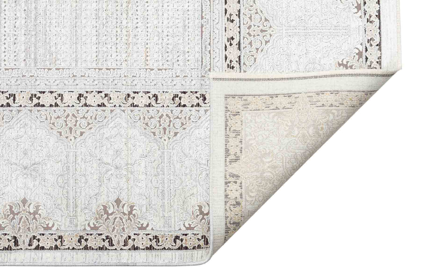 MHL 06 CREAM GREY - MAHAL - Klasik Desenli Yüksek Kalite Sık Dokuma Salon Halısı