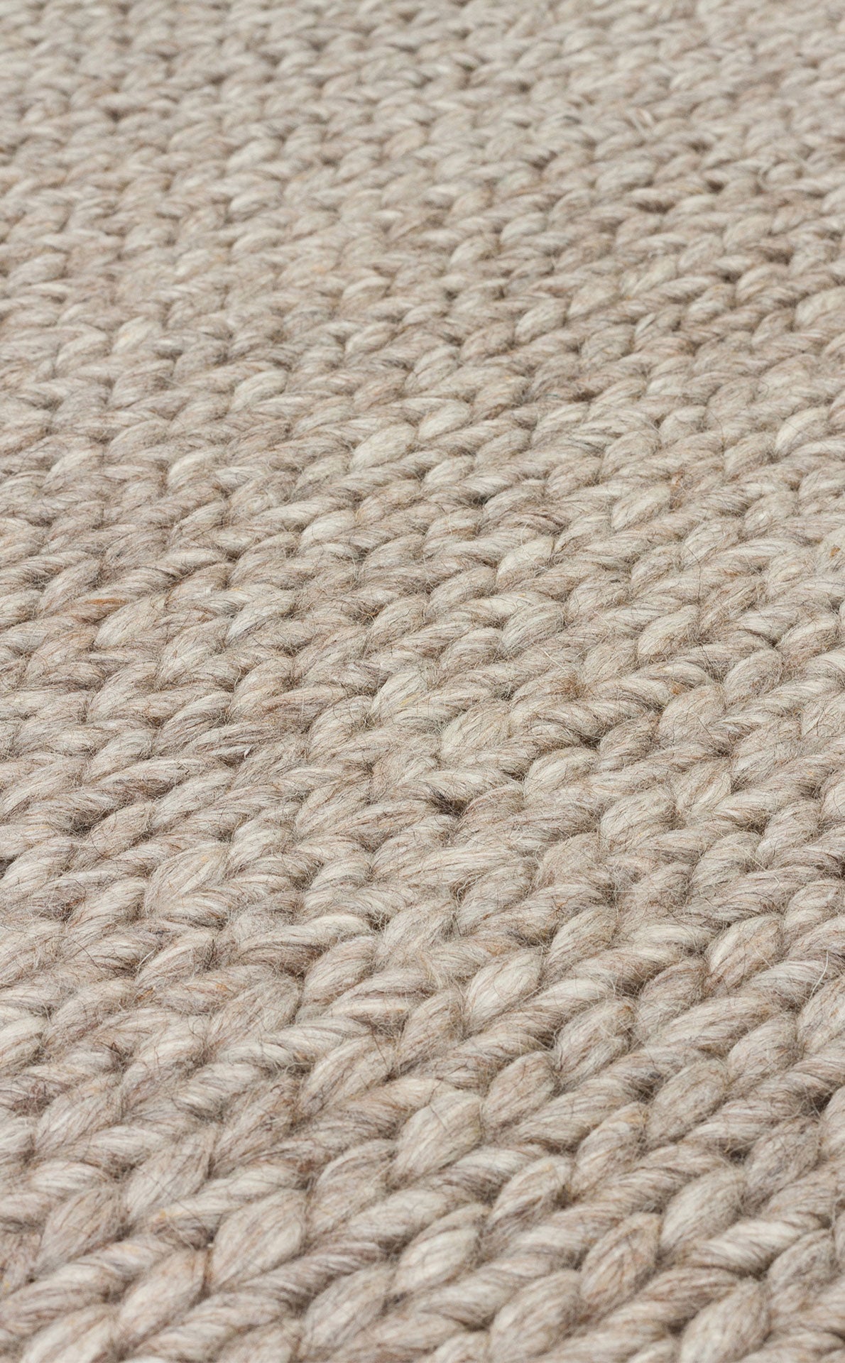 BASKETWEAVE BROWN - JADE - Naturel Kazak Örgü Desenli El Dokuma Örgü Halı
