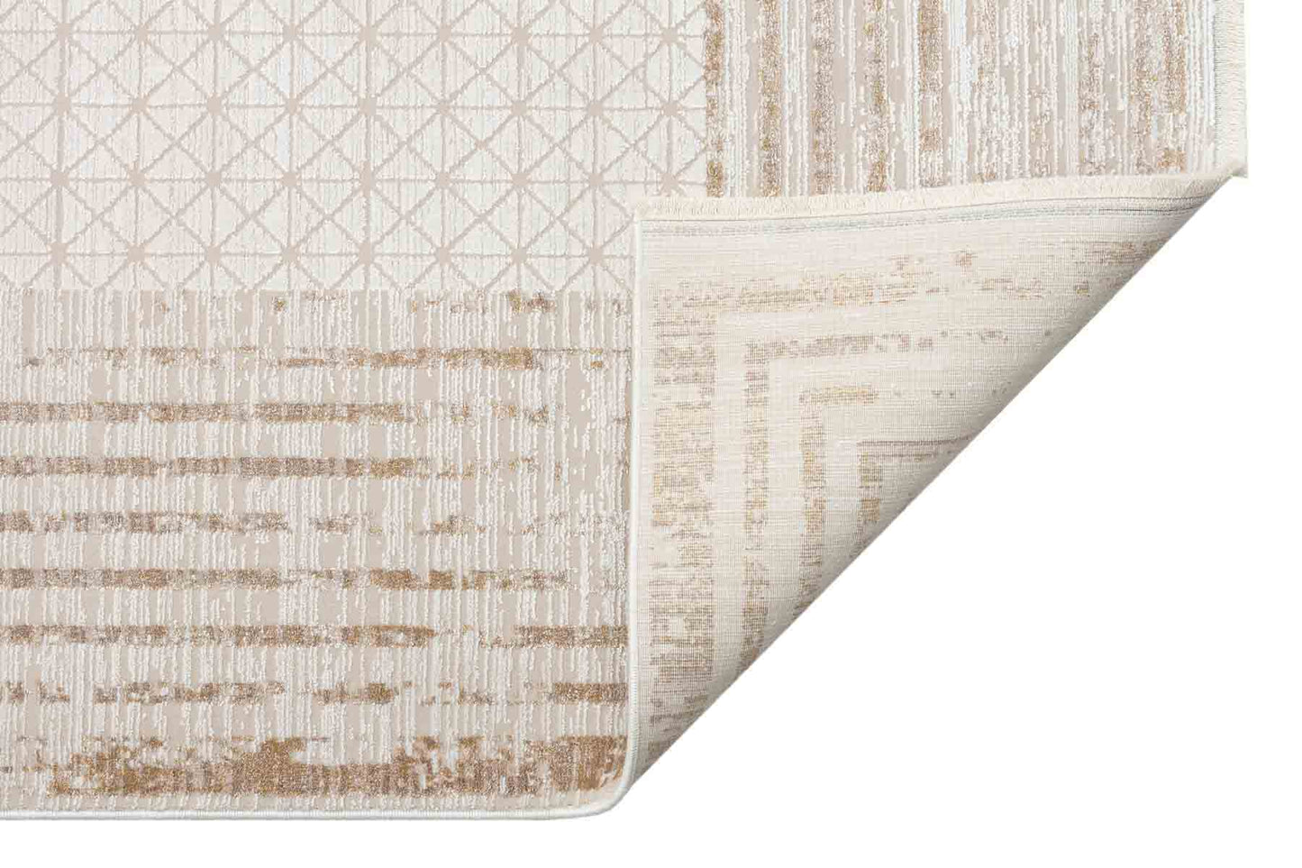MHL 01 CREAM GOLD - MAHAL - Art Deco Desenli Yüksek Kalite Sık Dokuma Salon Halısı
