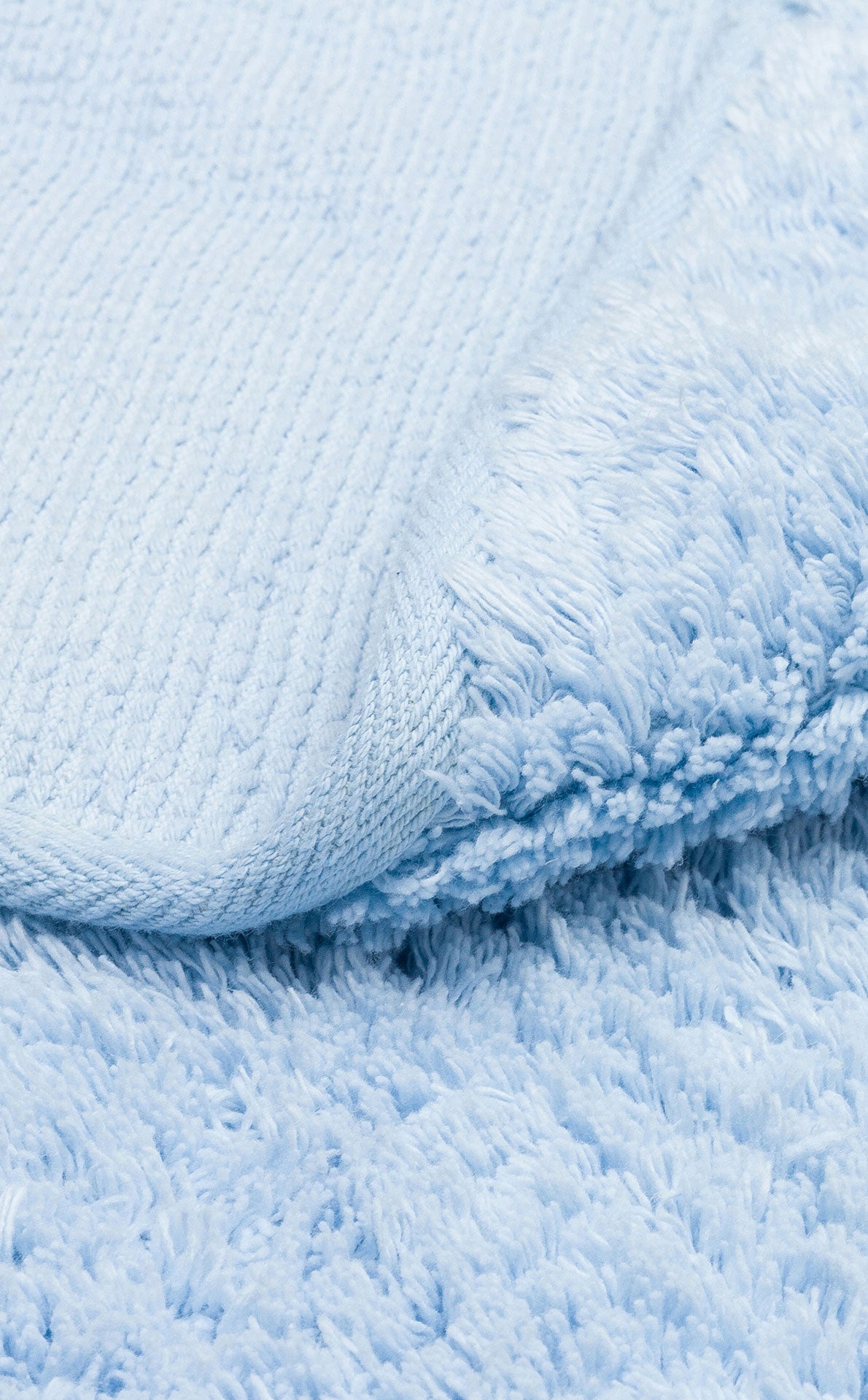 Cotton Boon CBN Plain Mavi Yuvarlak Q - Yıkanabilir Kaymaz Naturel Pamuk Bebek Halısı