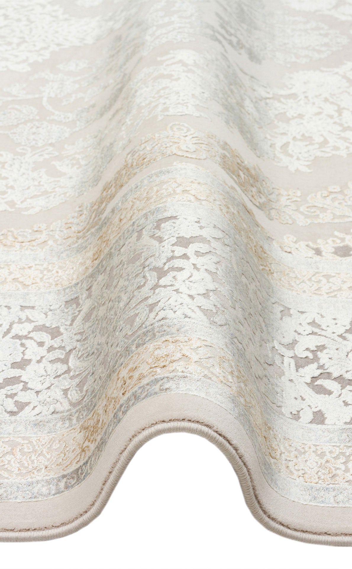 MHL 08 CREAM GREY - MAHAL - Klasik Desenli Yüksek Kalite Sık Dokuma Salon Halısı
