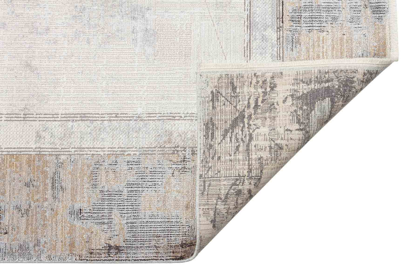 MHL 03 CREAM ANTRASIT - MAHAL - Modern Desenli Yüksek Kalite Sık Dokuma Salon Halısı
