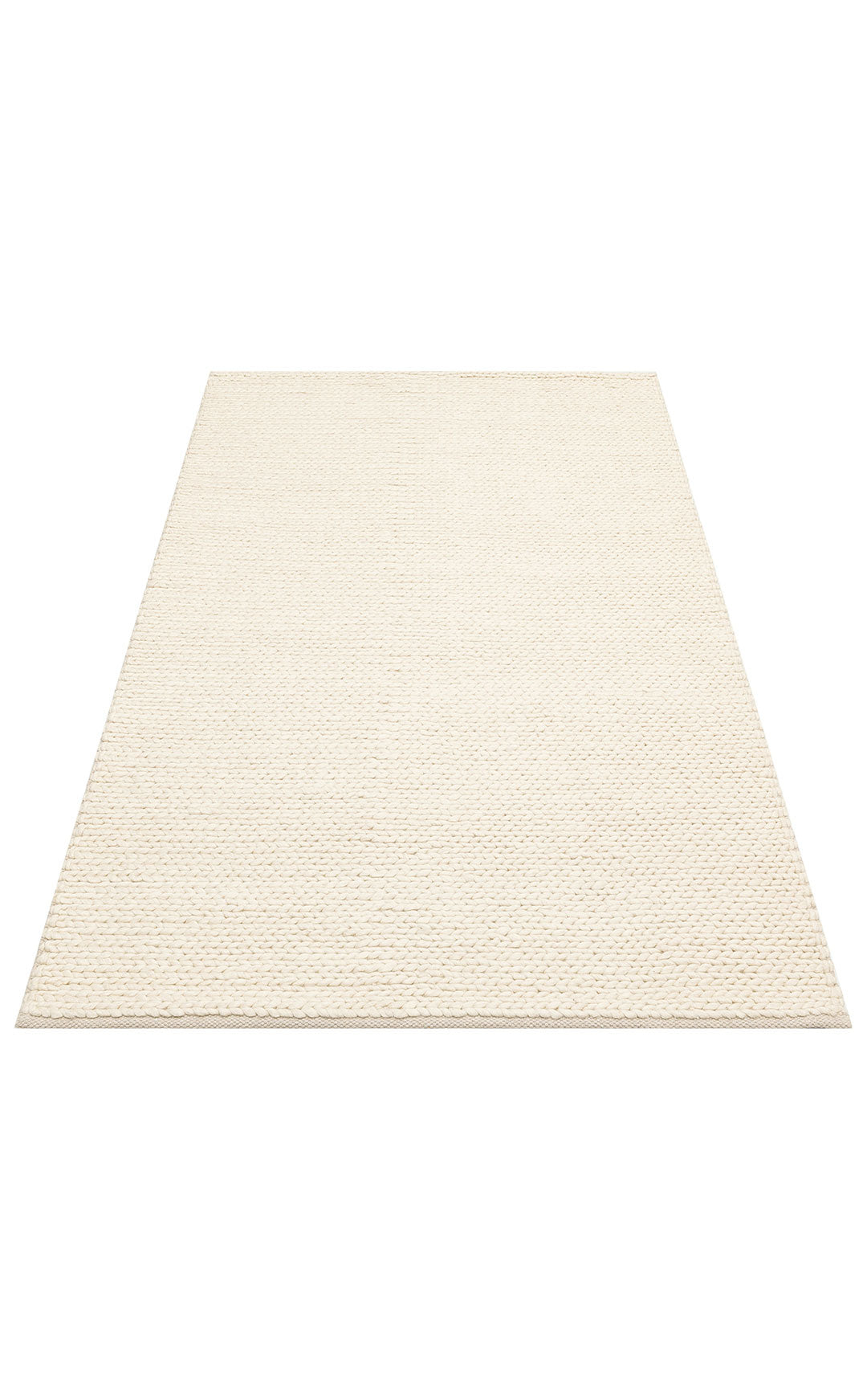 BASKETWEAVE CREAM - JADE - Naturel Kazak Örgü Desenli El Dokuma Örgü Halı