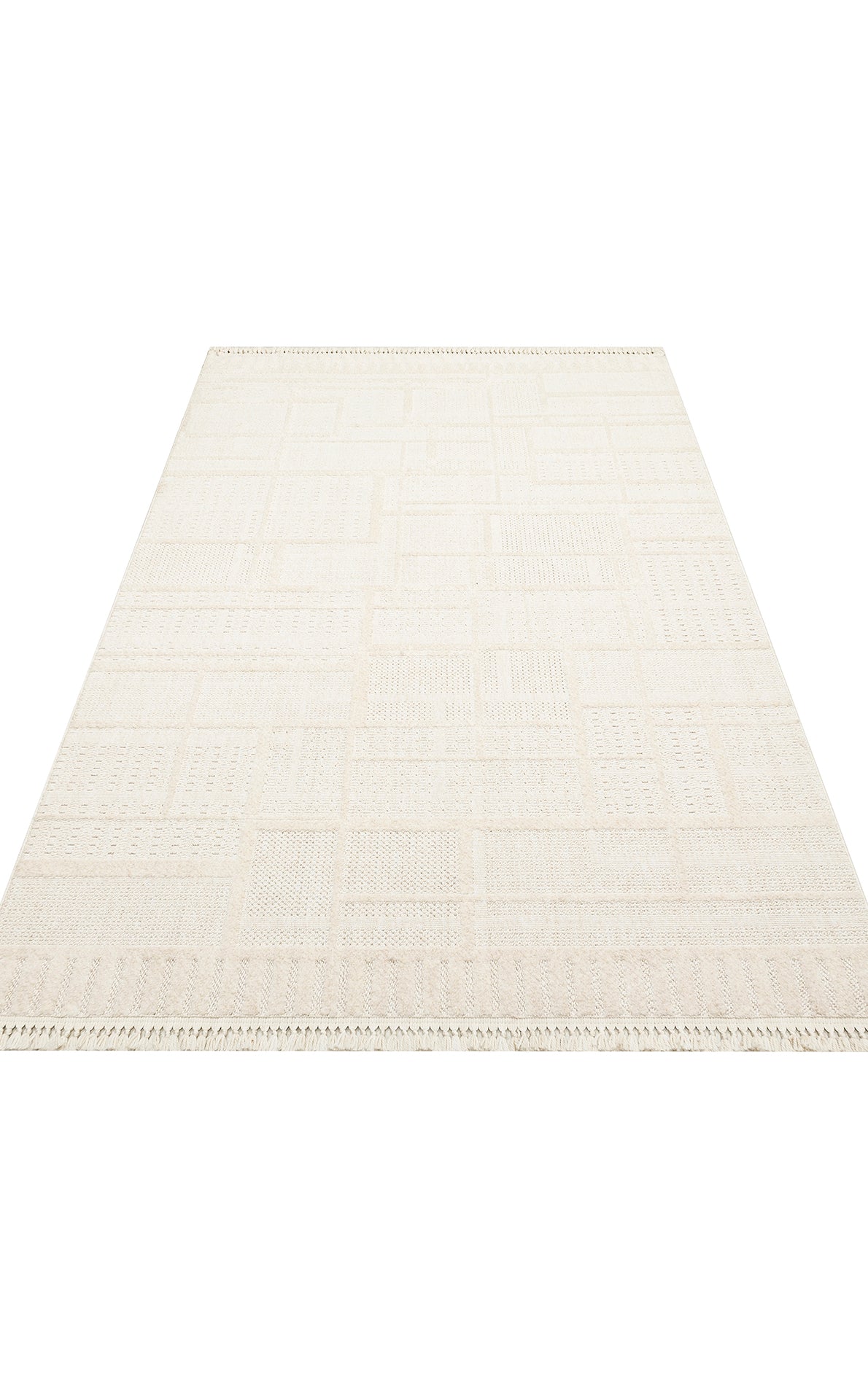 JOY 04 Bej Gri - Hav Toz Vermeyen Yumuşak dokulu Modern Makine Halısı