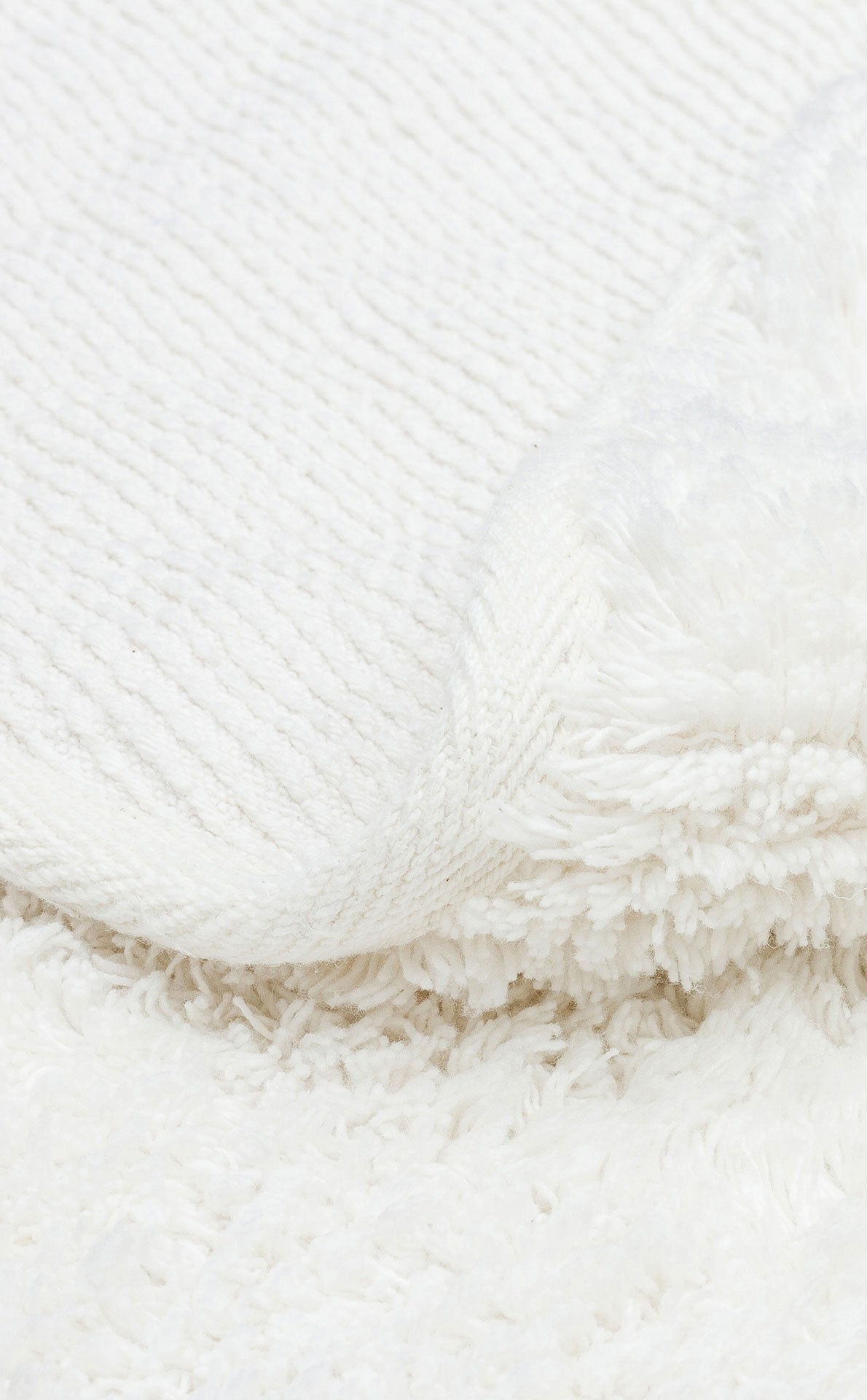 Cotton Boon CBN Plain Beyaz Yuvarlak Q120 - Yıkanabilir Kaymaz Naturel Pamuk Bebek Halısı