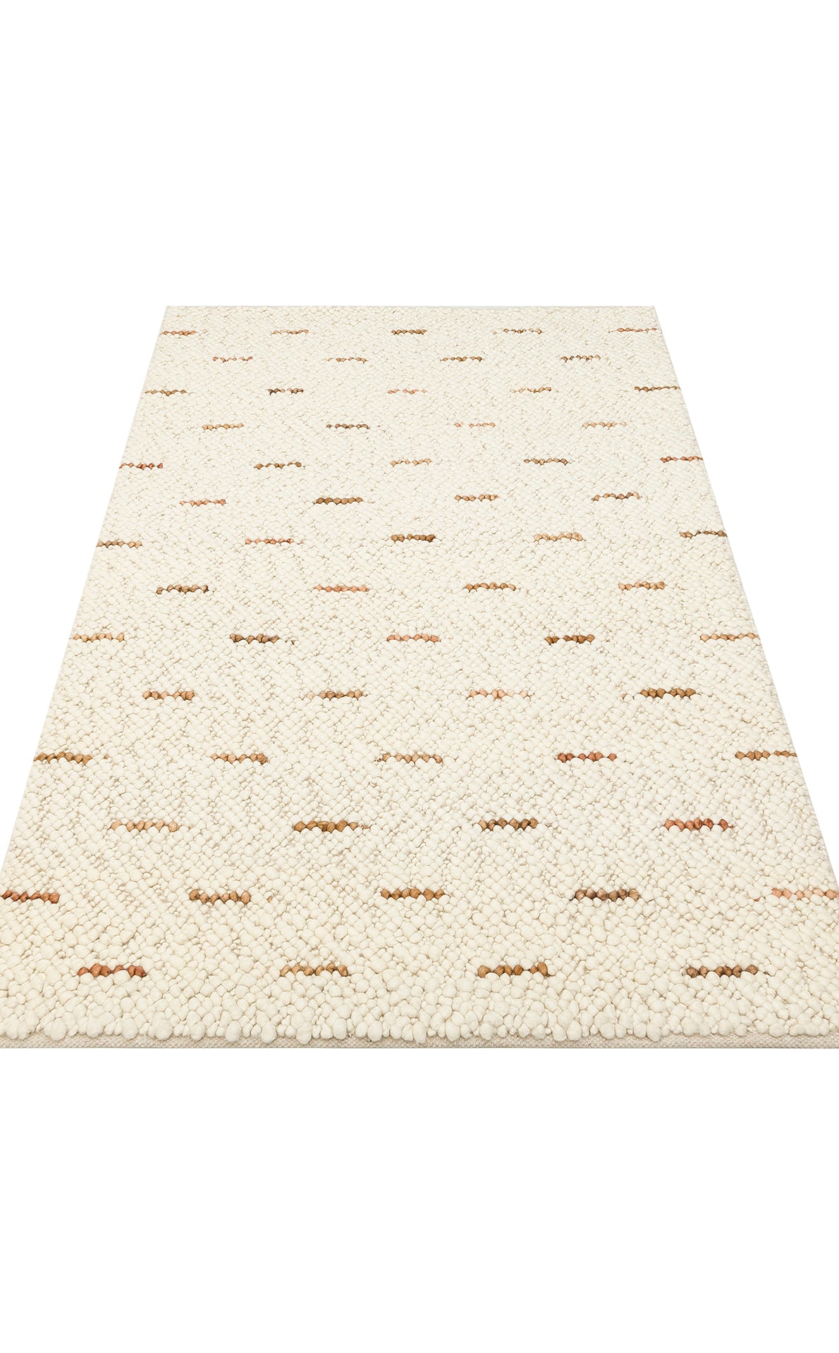 JD 06 NATURAL - JADE - Naturel Kazak Örgü Desenli El Dokuma Örgü Halı