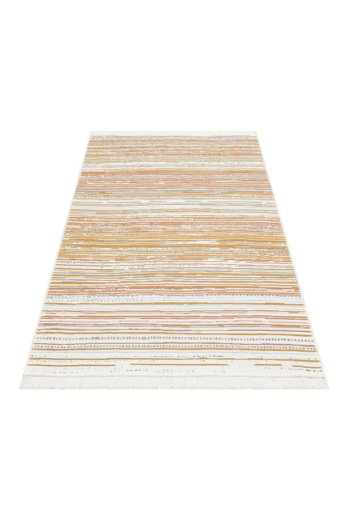 ARYA AR 35 Çok Renkli - Yıkanabilir Çift Taraflı Modern Desenli Dokuma Kilim