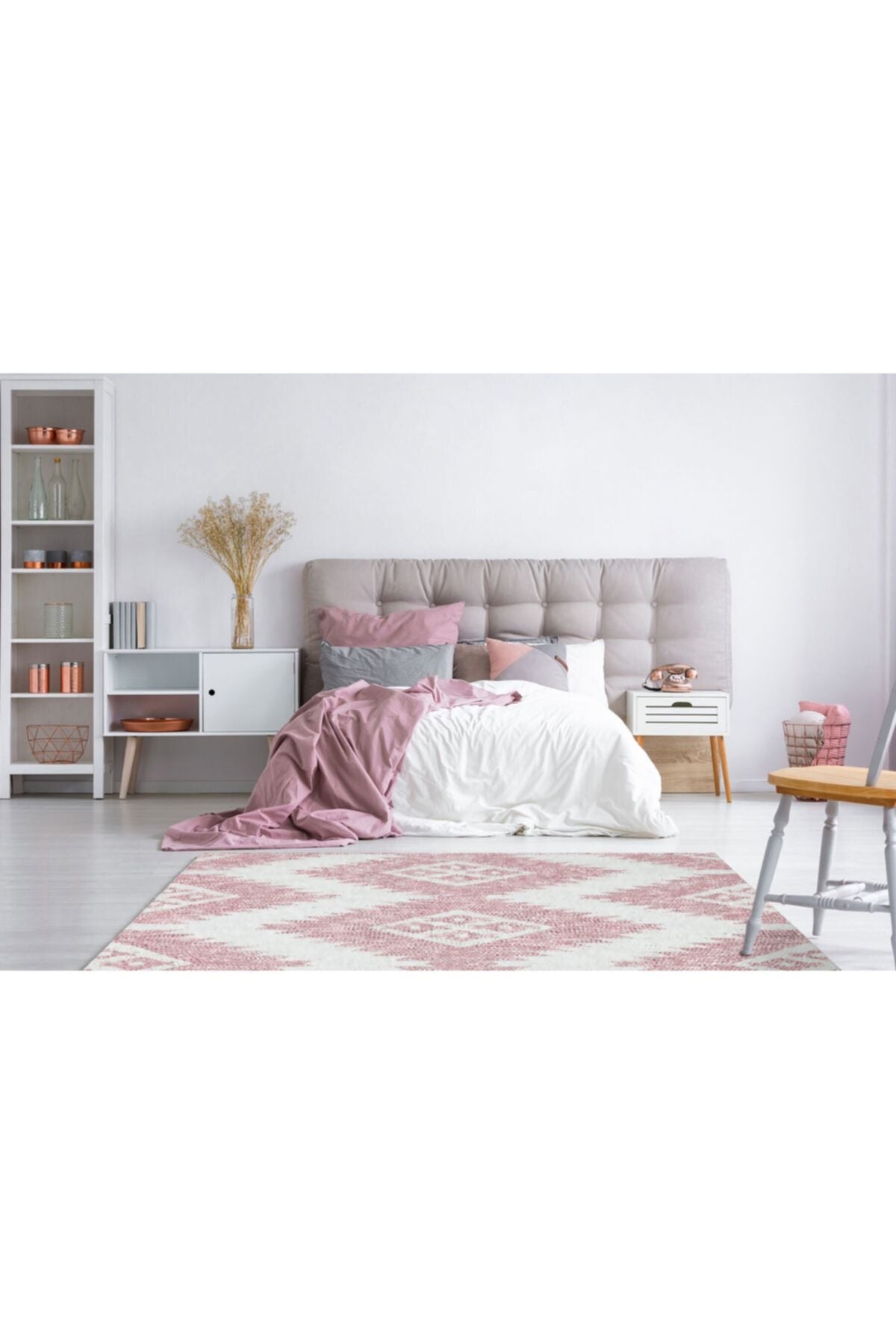 Afro Afr 03 Naturel Yıkanabilir Modern Desenli El Dokuma Hint Kilim