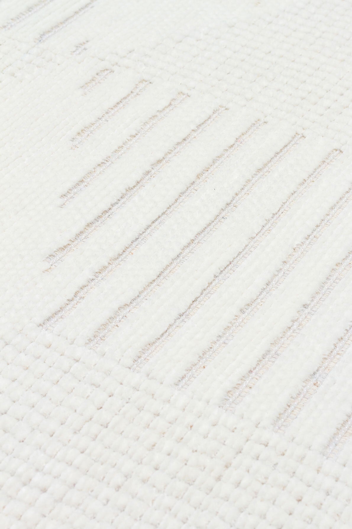 Ada 01 Krem - Yıkanabilir Kaymaz Hav Yapmaz Modern Düz Dokuma Kilim