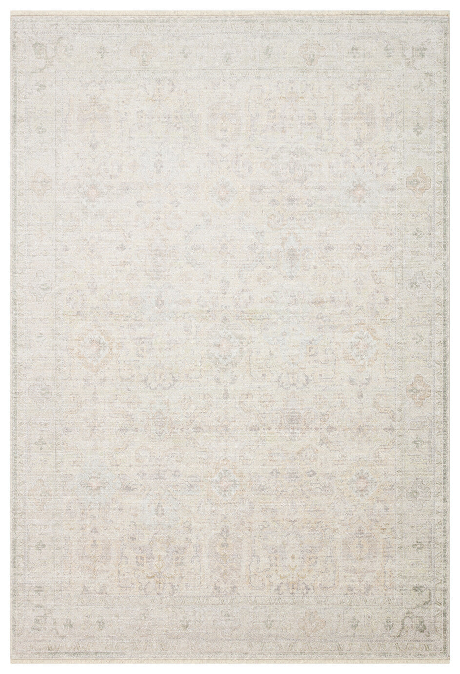Grace GRC 03 Bej - Pastel Tonlu Vintage Desenli Klasik Hav Vermeyen Halı