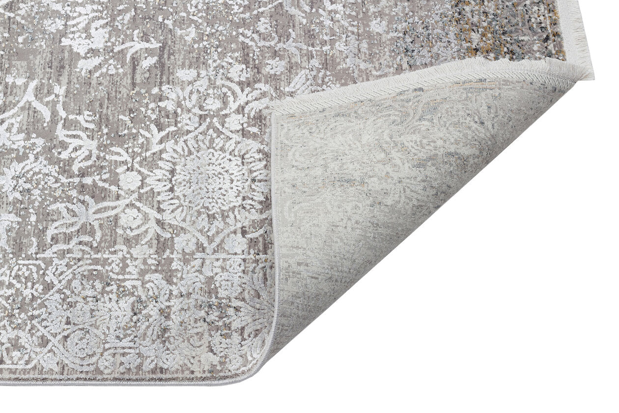 FRESCO XW FS 10 Gri - Işıltılı Dokuma Bambu Viskon Salon Halısı