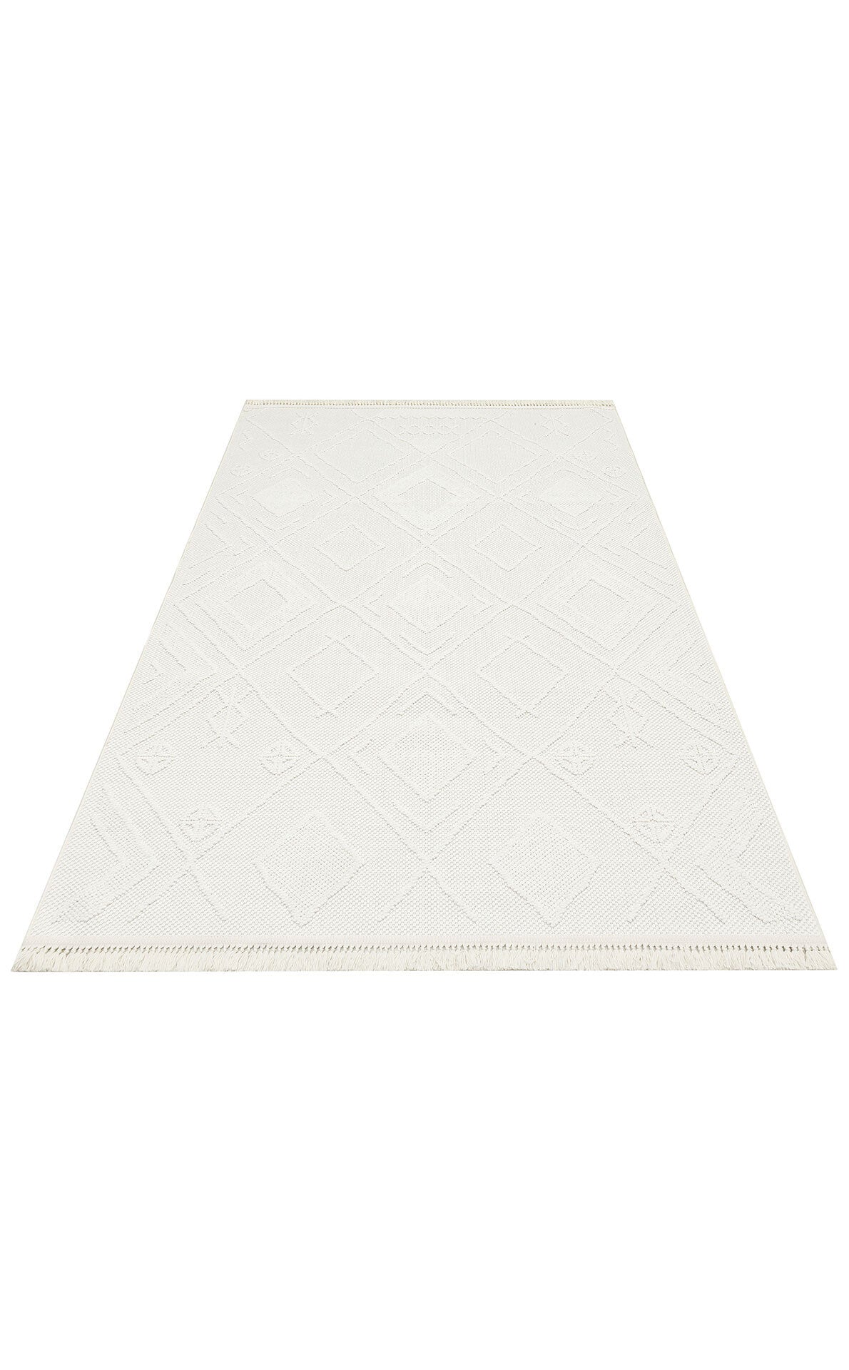 Motto MOT 05 Beyaz - Yumuşak Dokulu Modern Halı