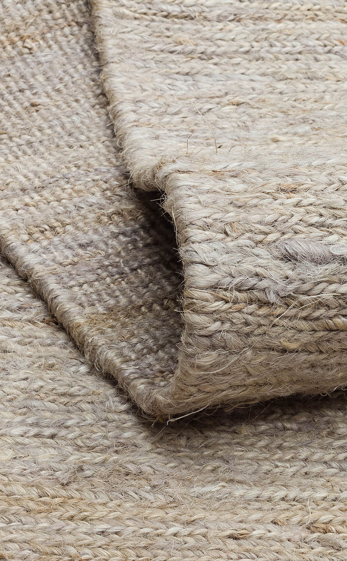 SMK PLAIN GREY - SOUMAK - Soumak Örgülü Naturel Kendir Halı