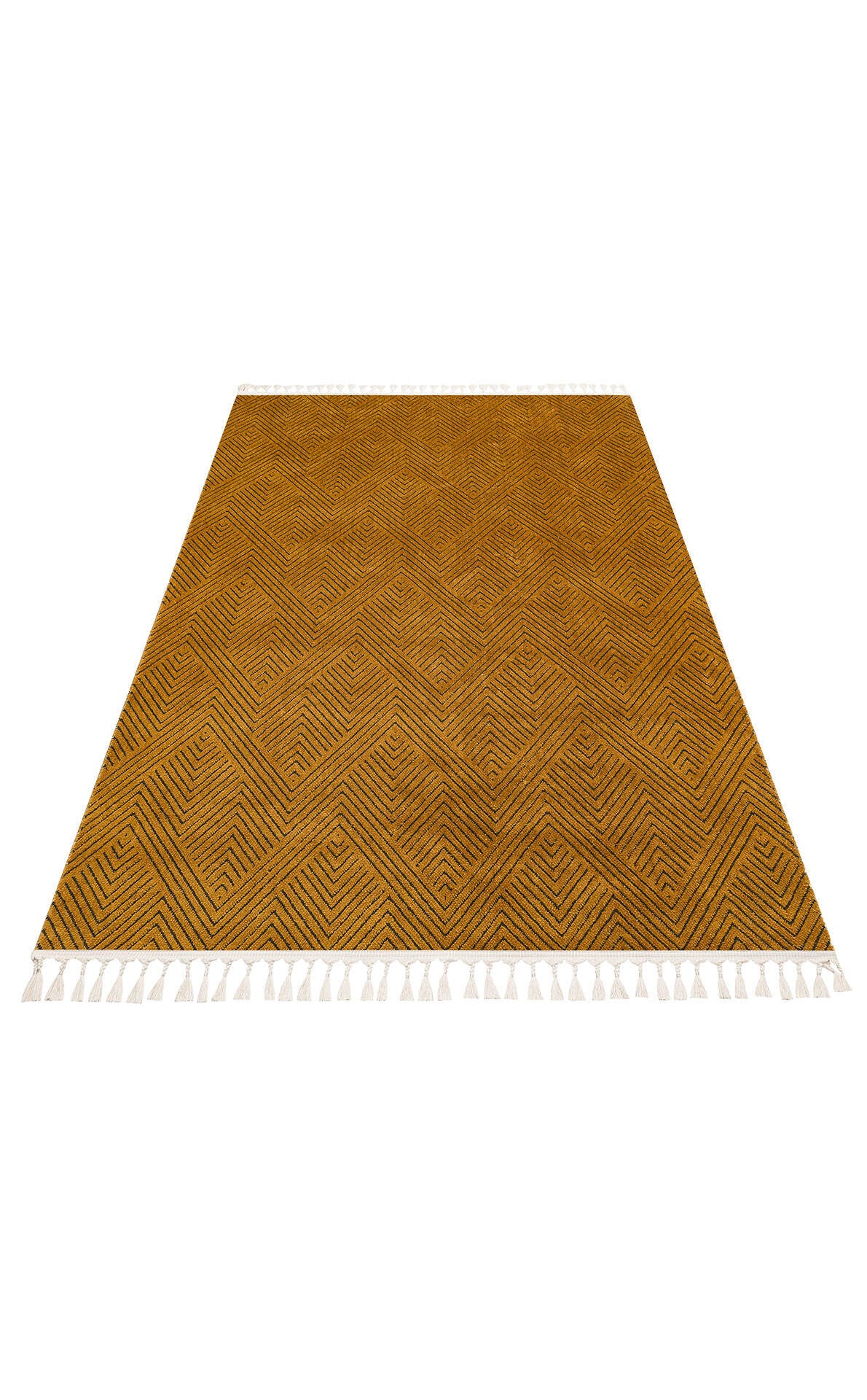 URB 01 GOLD - URBAN - Etnik Desenlere Sahip Hav Toz Vermez Yumuşak Dokulu Modern Halı