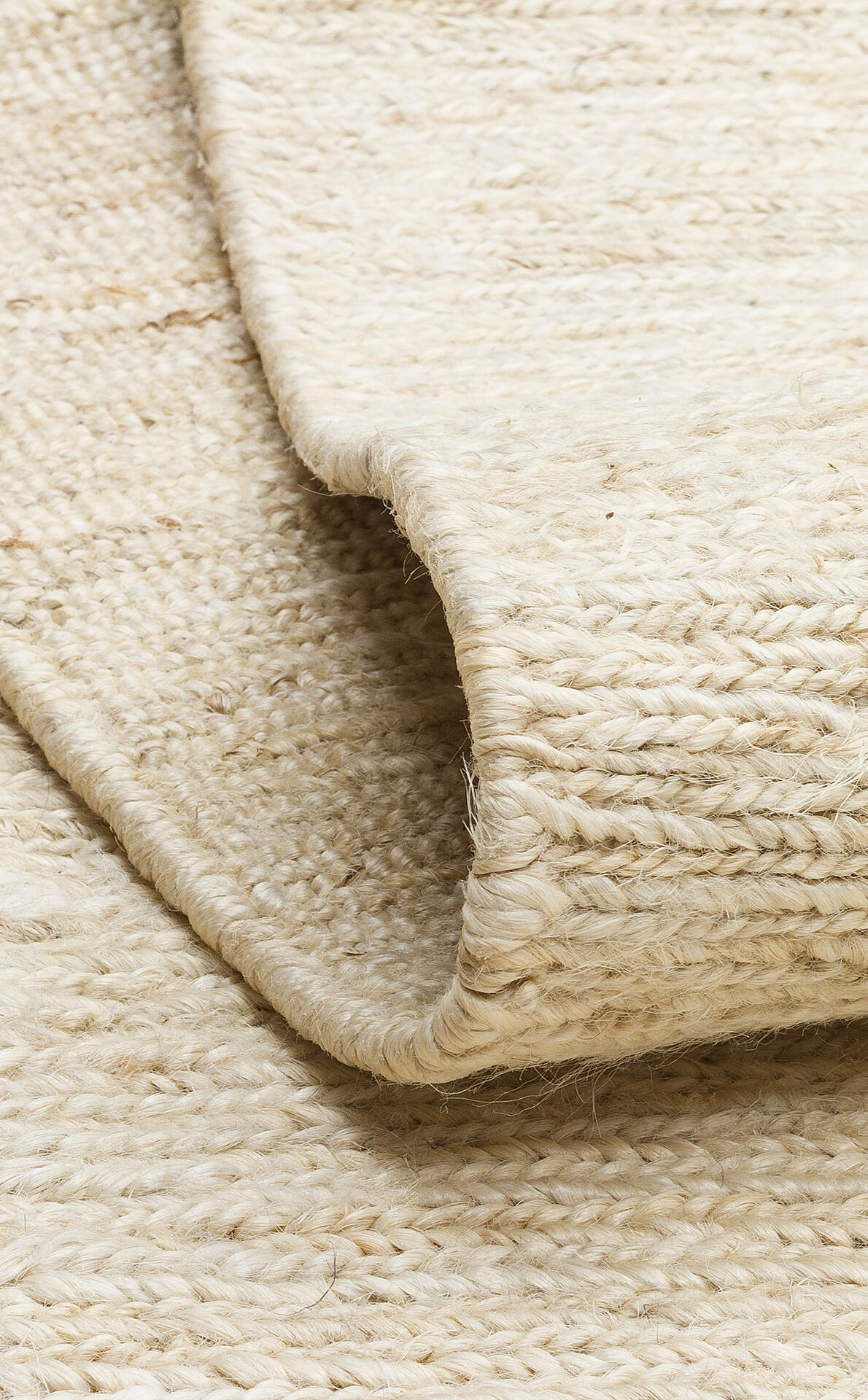 SMK PLAIN IVORY - SOUMAK - Soumak Örgülü Naturel Kendir Halı