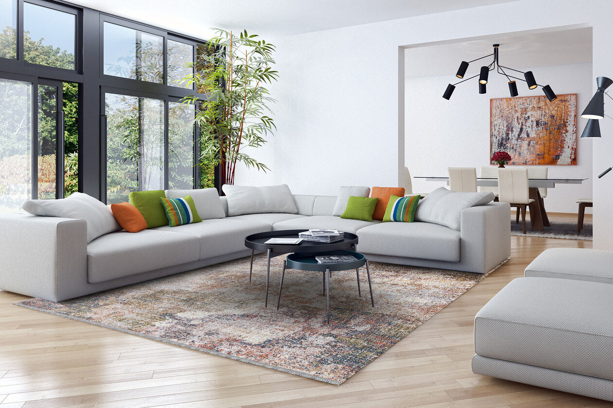 OSL 01 BEIGE MULTY - OSLO - Kolay Kullanımlı Hav Toz Vermez Modern Makine Halısı