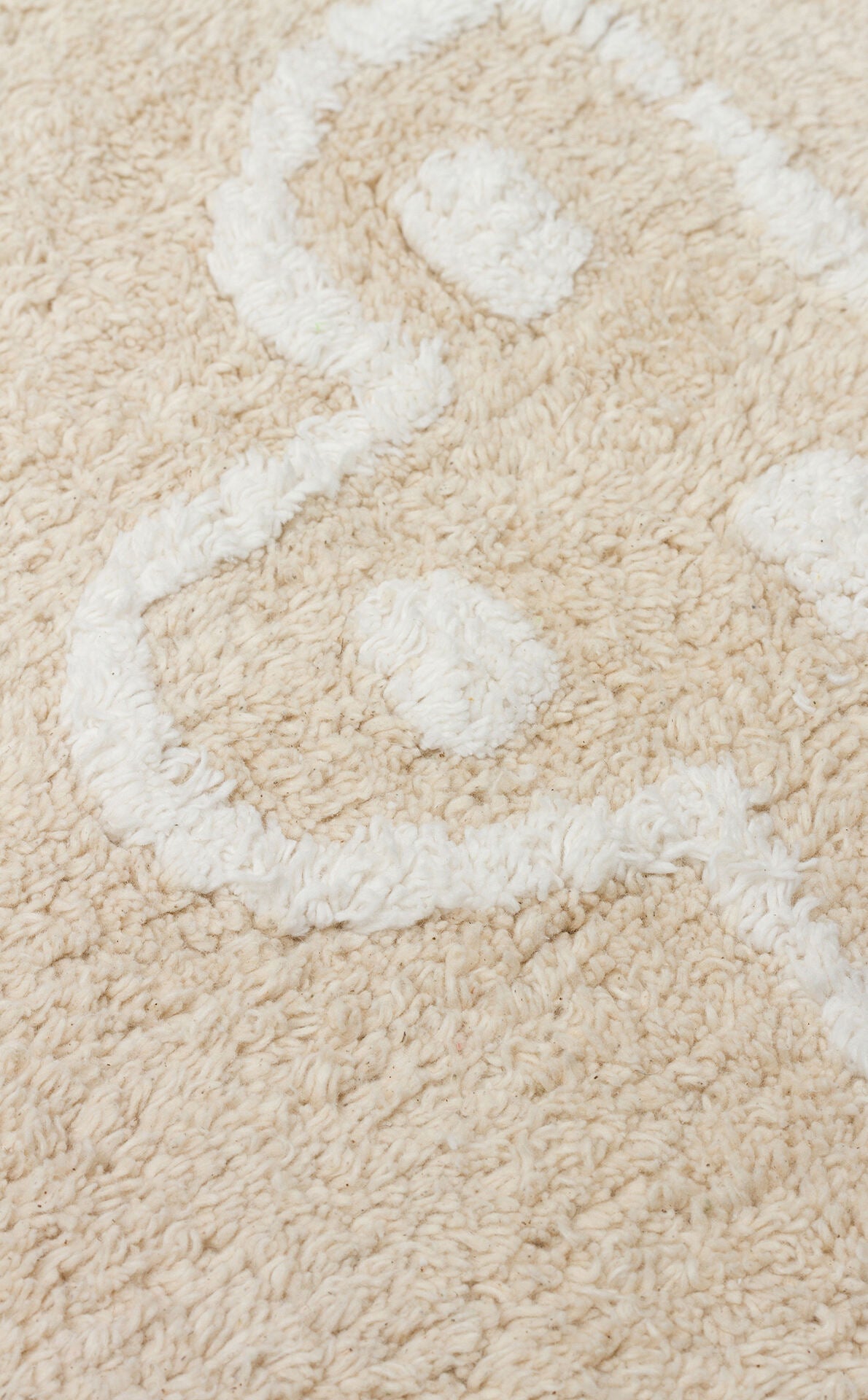Cotton Boon CBN 16 Bej - Yıkanabilir Kaymaz Naturel Pamuk Bebek Halısı