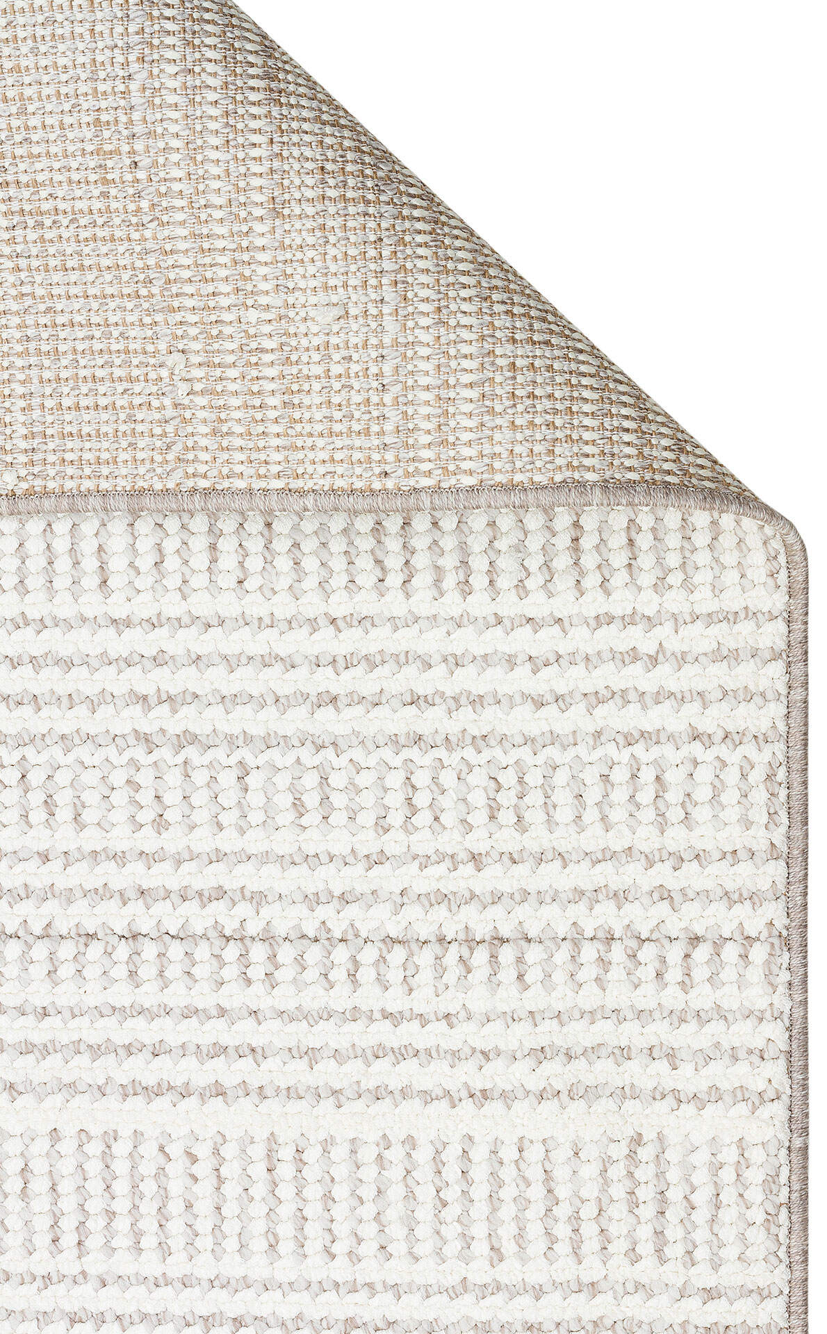 OSL 02 WHITE GREY - OSLO - Hav Toz Vermez Hasır Dokuma Modern Makine Halısı