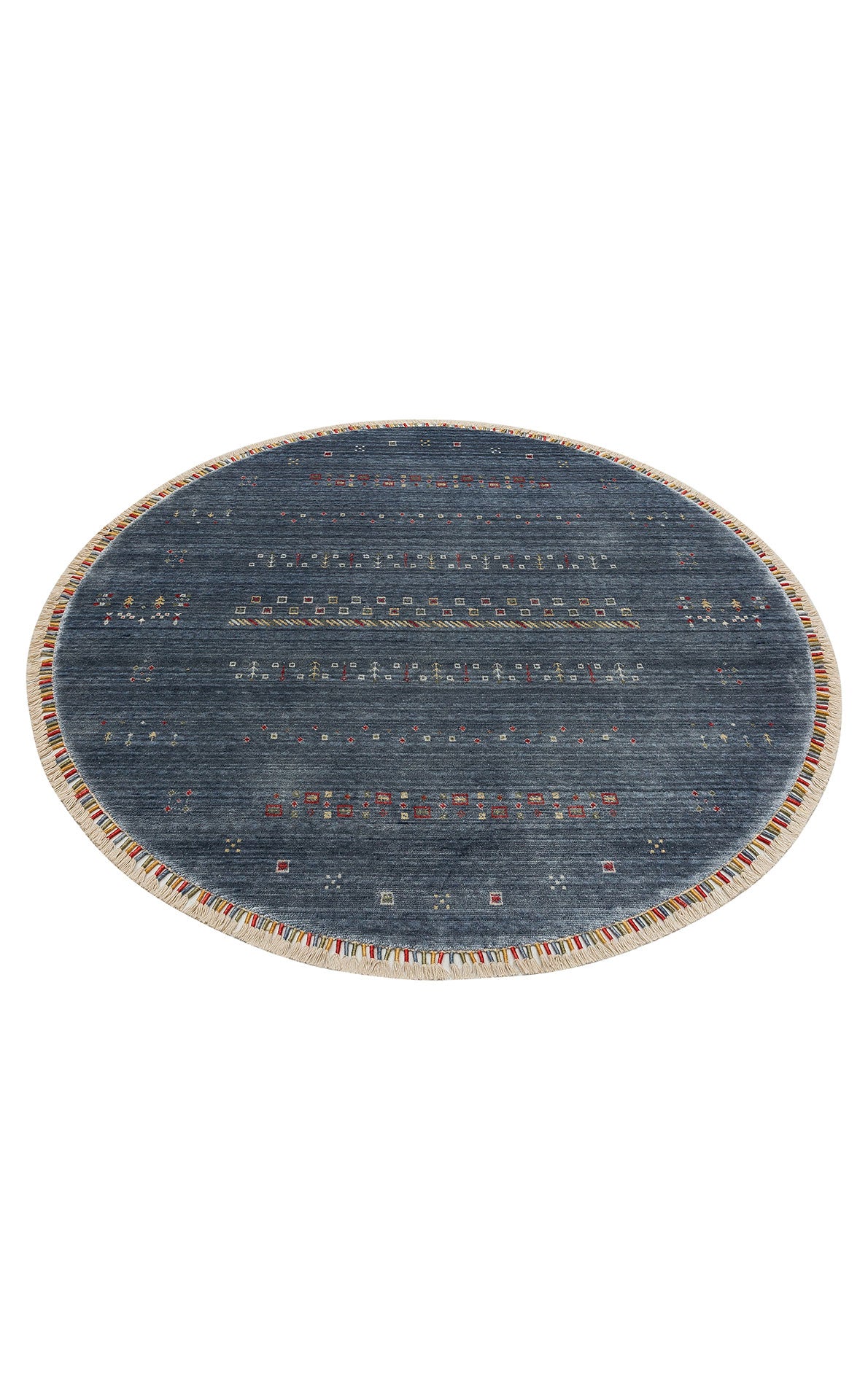 ZR 06 BLUE Q - Otantik Desenli El Emeği ile Üretilen Modern Uşak Halısı