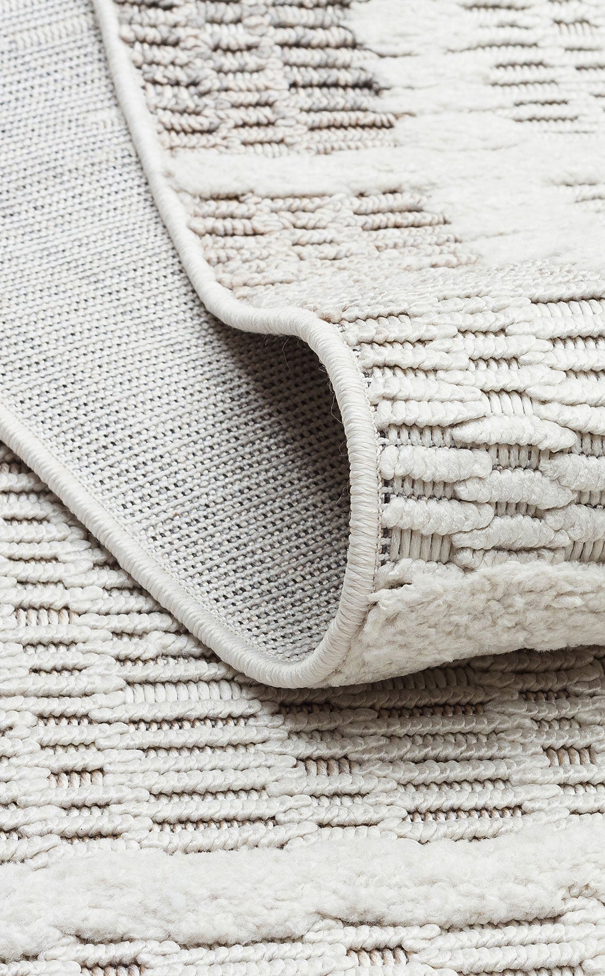 CZY 09 CREAM GREY LW - COZY - Hav Toz Vermez Modern Örgü Dokuma Makine Halısı