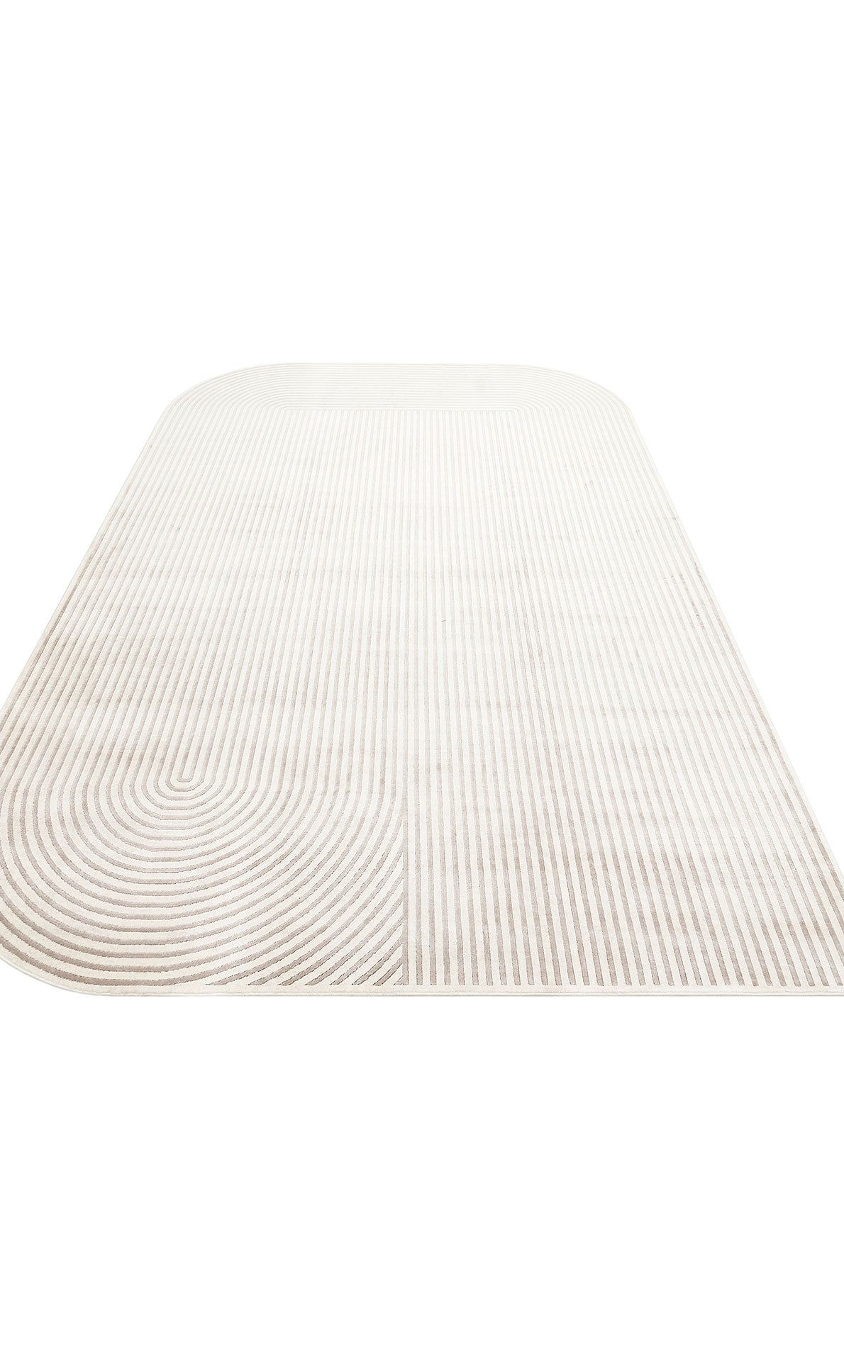 MRN 03 CREAM GREY - MERANO - Geometrik Desenli Yüksek Kalite Sık Dokuma Salon Halısı