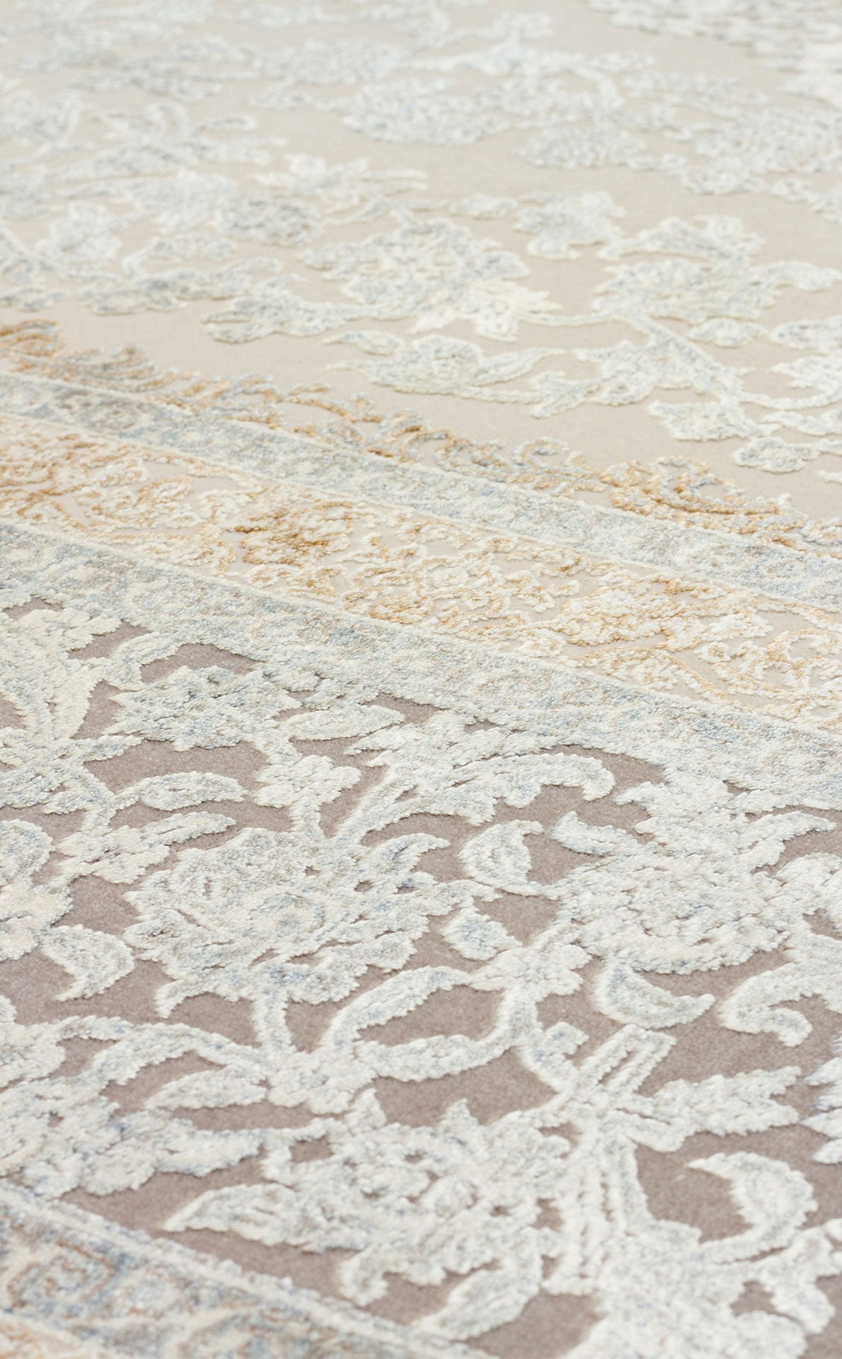 MHL 08 CREAM GREY - MAHAL - Klasik Desenli Yüksek Kalite Sık Dokuma Salon Halısı