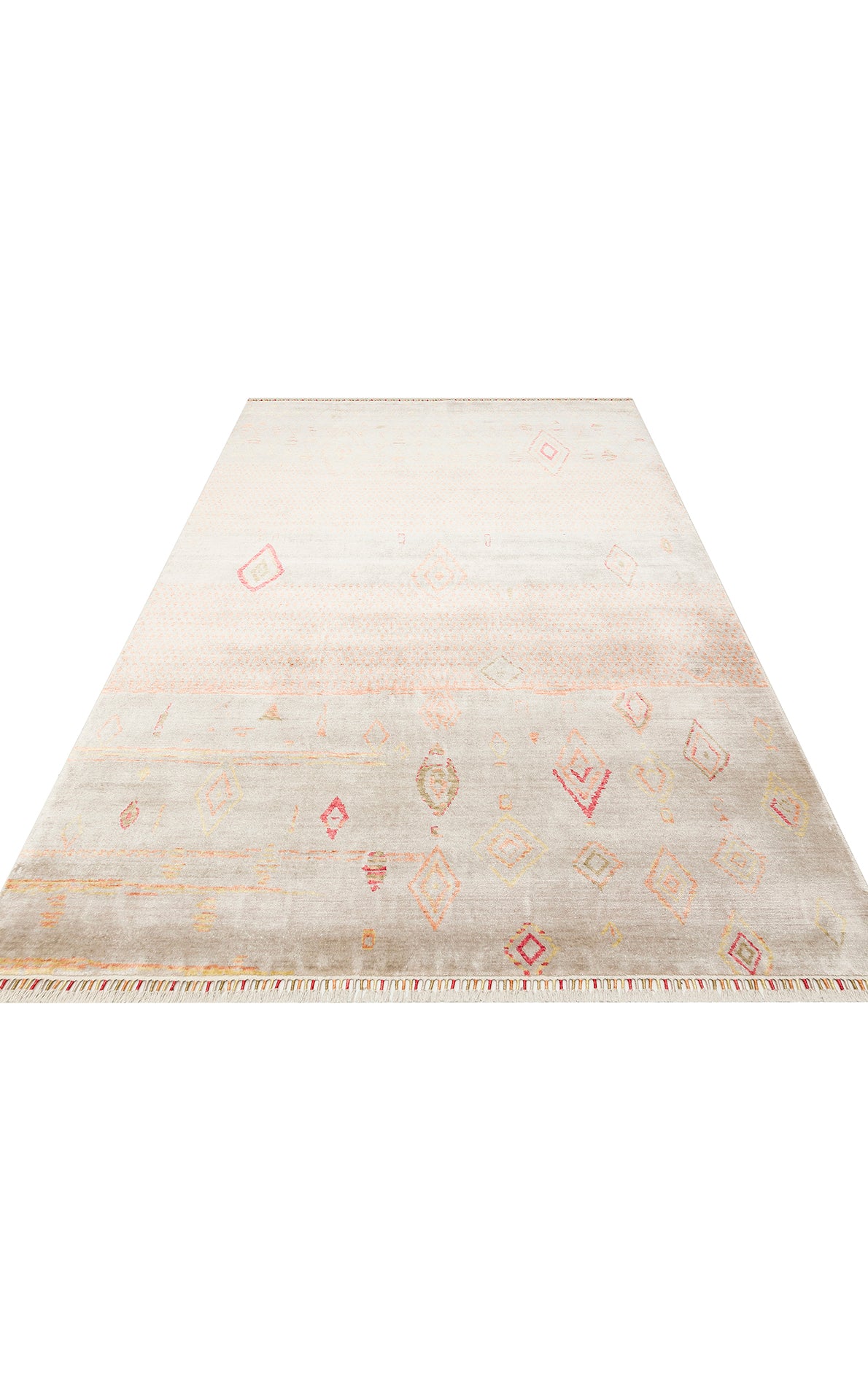 ZR 15 BEIGE AUTUMN - Otantik Desenli El Emeği ile Özel Tezgahlarda Üretilen Modern Uşak Halısı