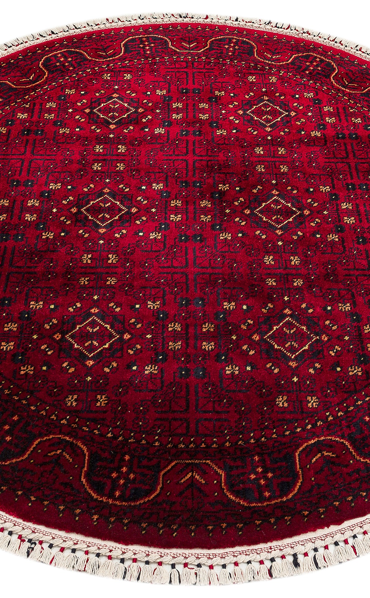 960 RED Q - NOSTALJI - Afgan Desenli El Emeği ile Özel Tezgahlarda Üretilen Tensel Uşak Halısı