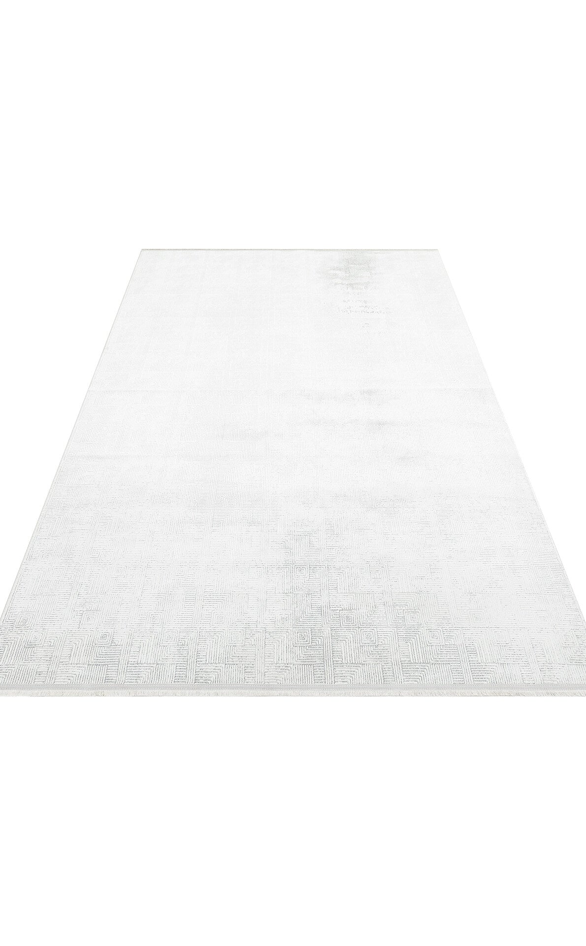 ST 109 CREAM GREY - SATEEN - Yıkanabilir Kaymaz Tabanlı Hav Vermez Sık Dokuma Modern Halı