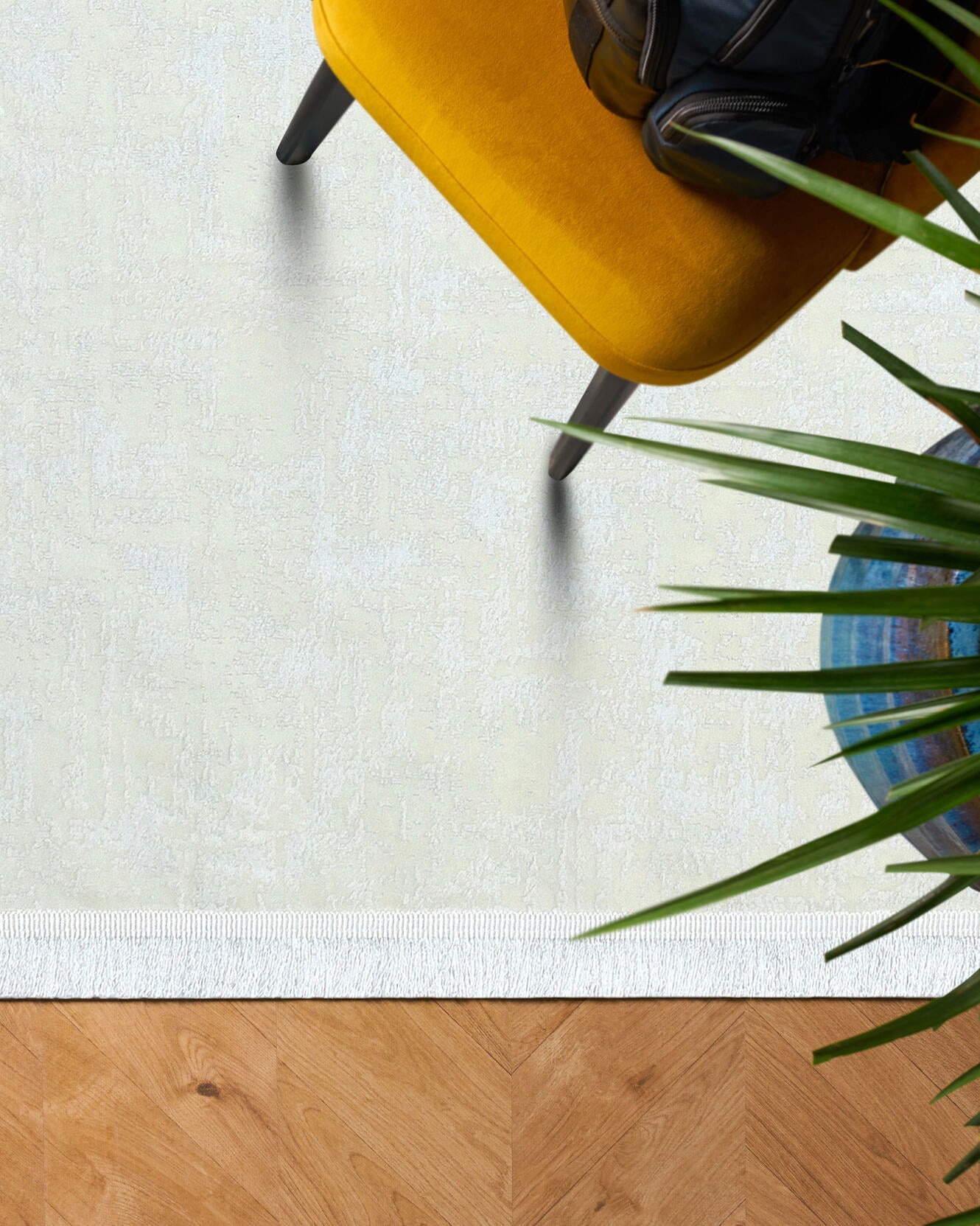ST 08 WHITE XW - SATEEN - Hav Toz Vermez Yıkanabilir Kaymaz İnce Dokuma Modern Halı