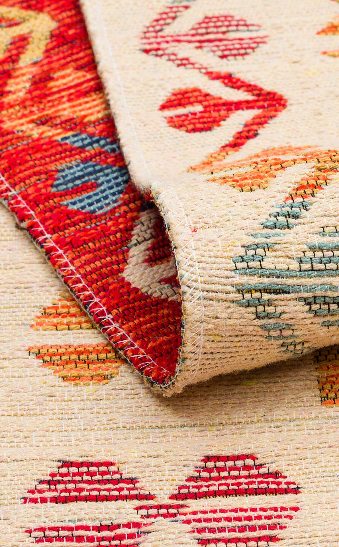Nomad NMD 08 Çok Renkli - Çift Taraflı Yıkanabilir Kilim | Otantik Kilim